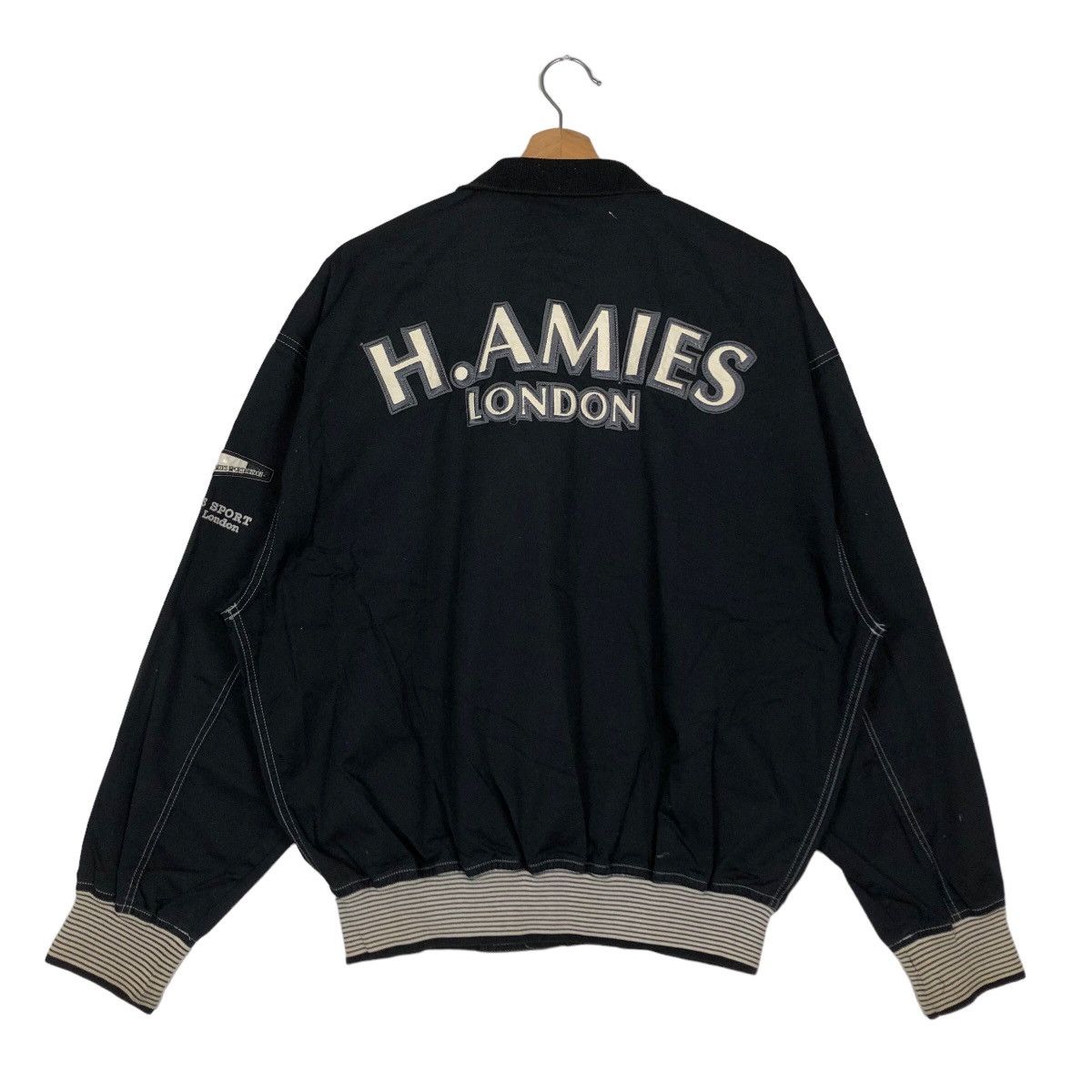 Japanese Brand 🔥Vintage Bomber Jacket Hardy Amies Big Logo Issey Miyake Size US L / EU 52-54 / 3 - 8 Thumbnail