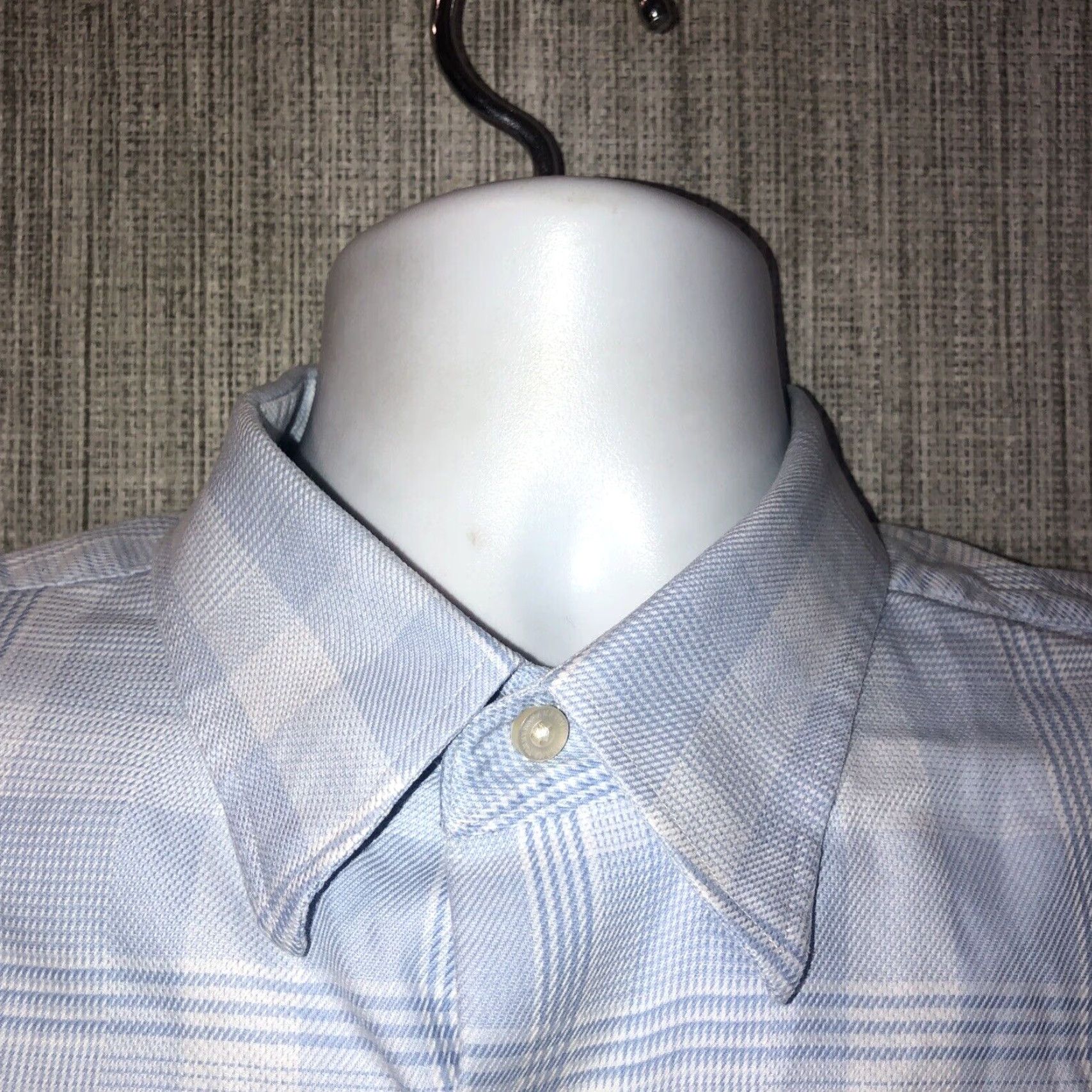 Tommy Bahama Tommy Bahama Dress Shirt Mens 17 Blue Plaid Long Sleeve Collared Shirt 17 Size 46R - 2 Thumbnail