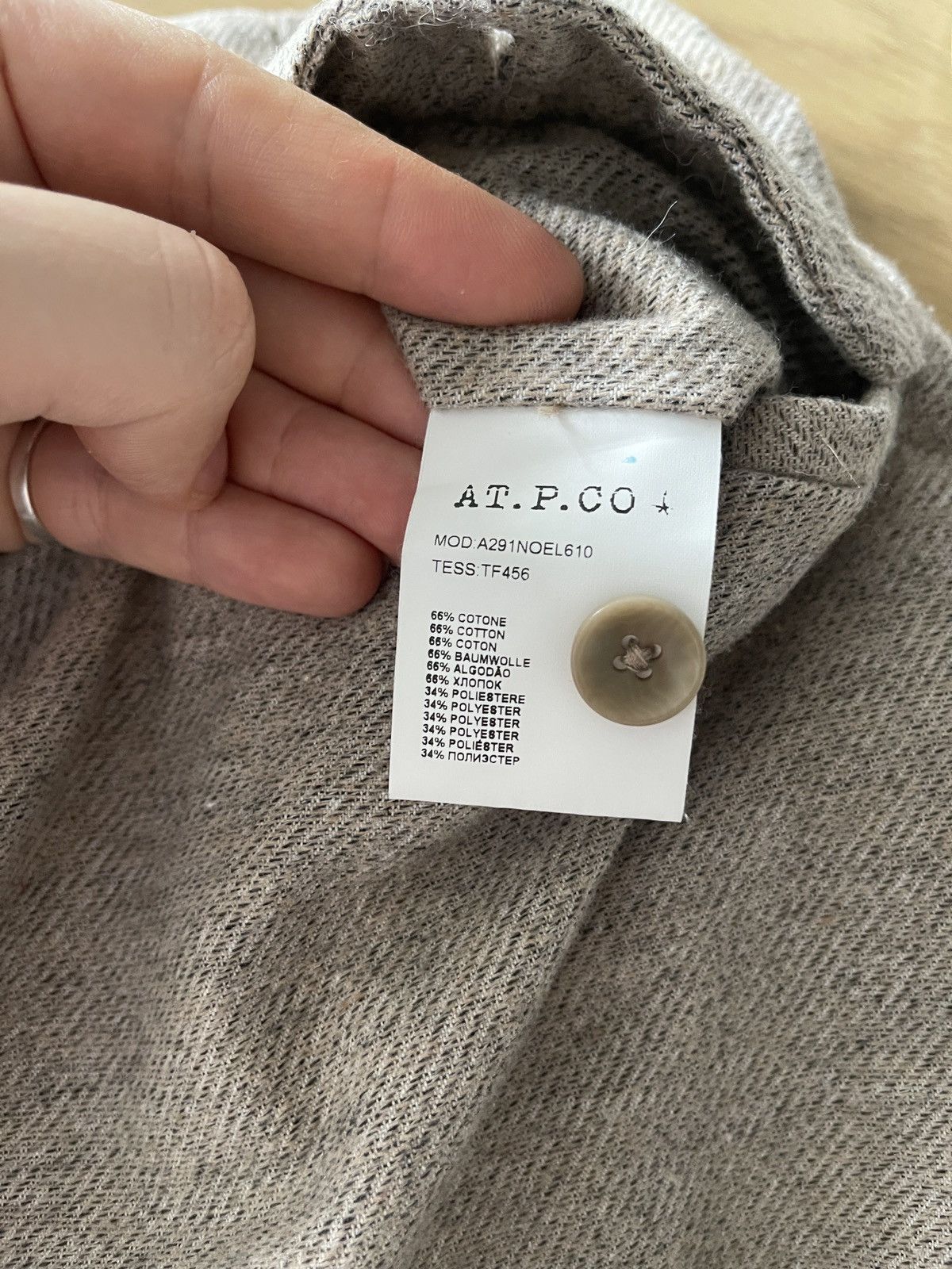 AT.P.CO AT.P.CO Men’s Cotton Beige Trousers Size IT52/XL Size US 36 / EU 52 - 5 Thumbnail