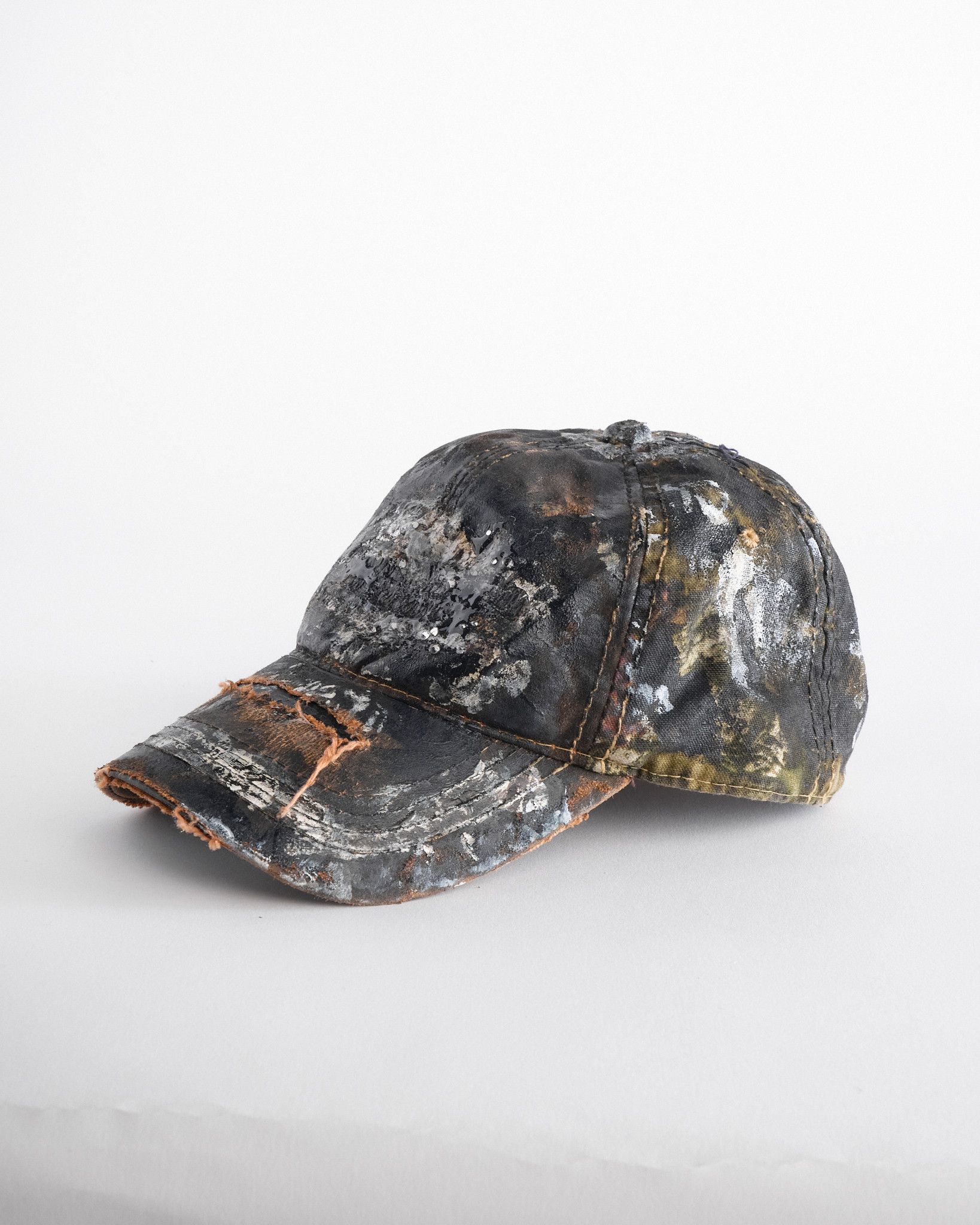 Vintage ASTROBOI* x Mossy Oak Brown Real Tree Camo Rhinestone Hat Size ONE SIZE - 3 Thumbnail