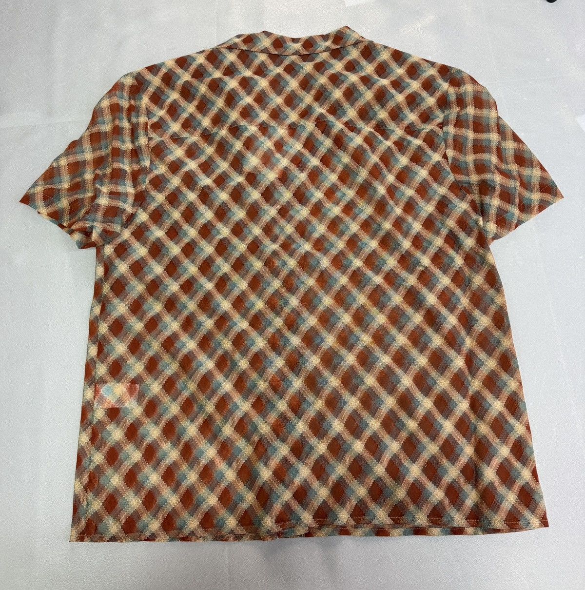 Other Rust Teal Plaid Camp Collar Shirt – Brand New Size US M / EU 48-50 / 2 - 2 Thumbnail