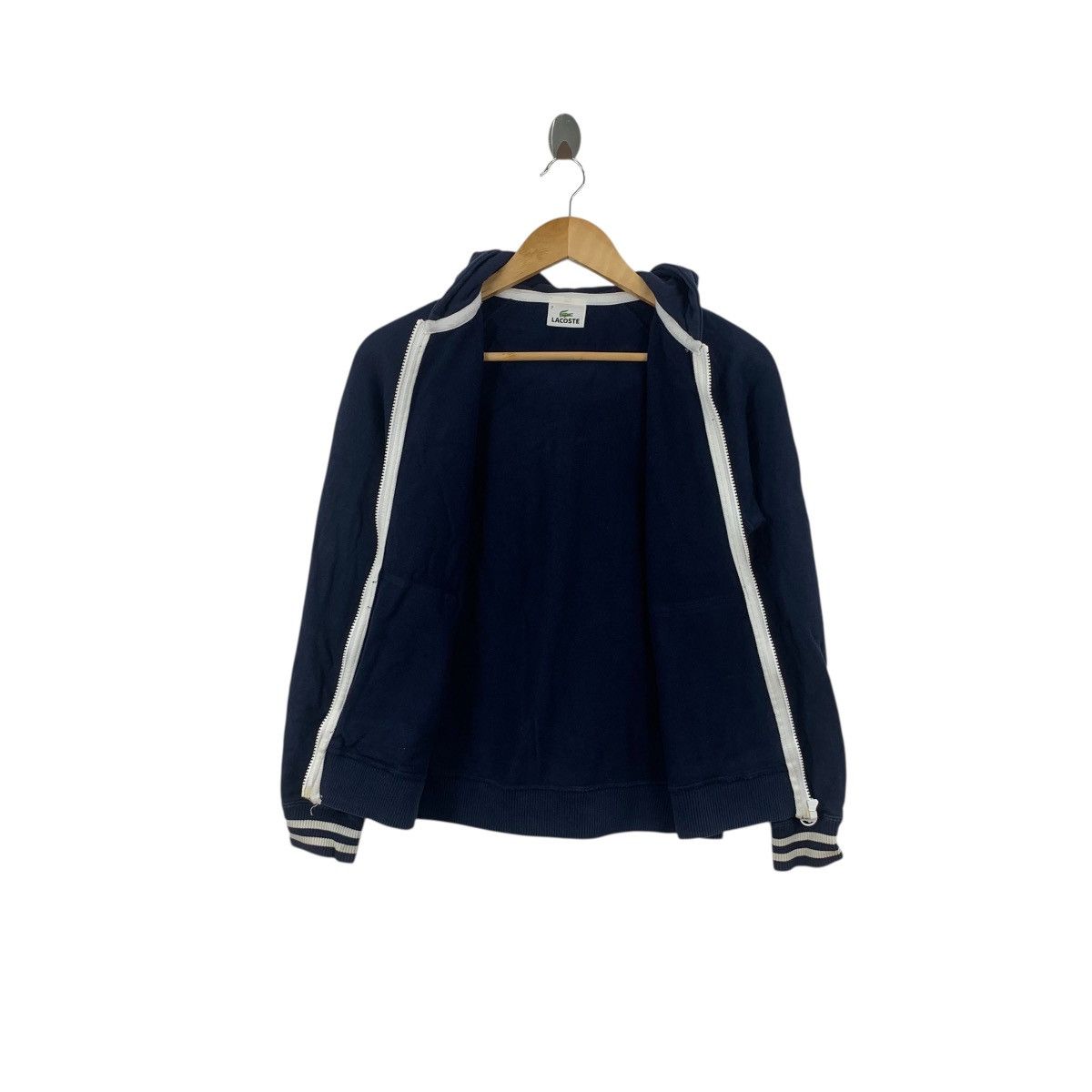 Lacoste LACOSTE PARIS Crest Logo Zipper Ringer Hoodie Sweatshirt Size S / US 4 / IT 40 - 6 Thumbnail