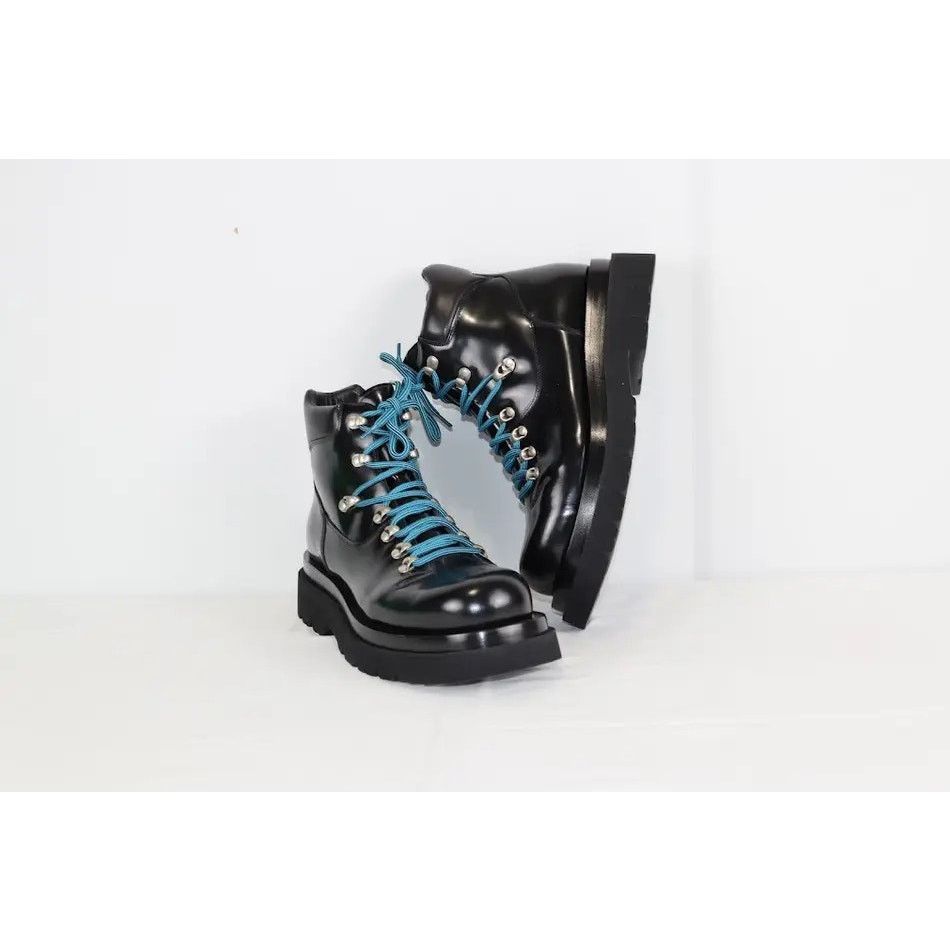 Bottega Veneta o1rshd1 Hiking Lug Gloss Vinyl Boots in Black Size US 6 / EU 39 - 4 Thumbnail