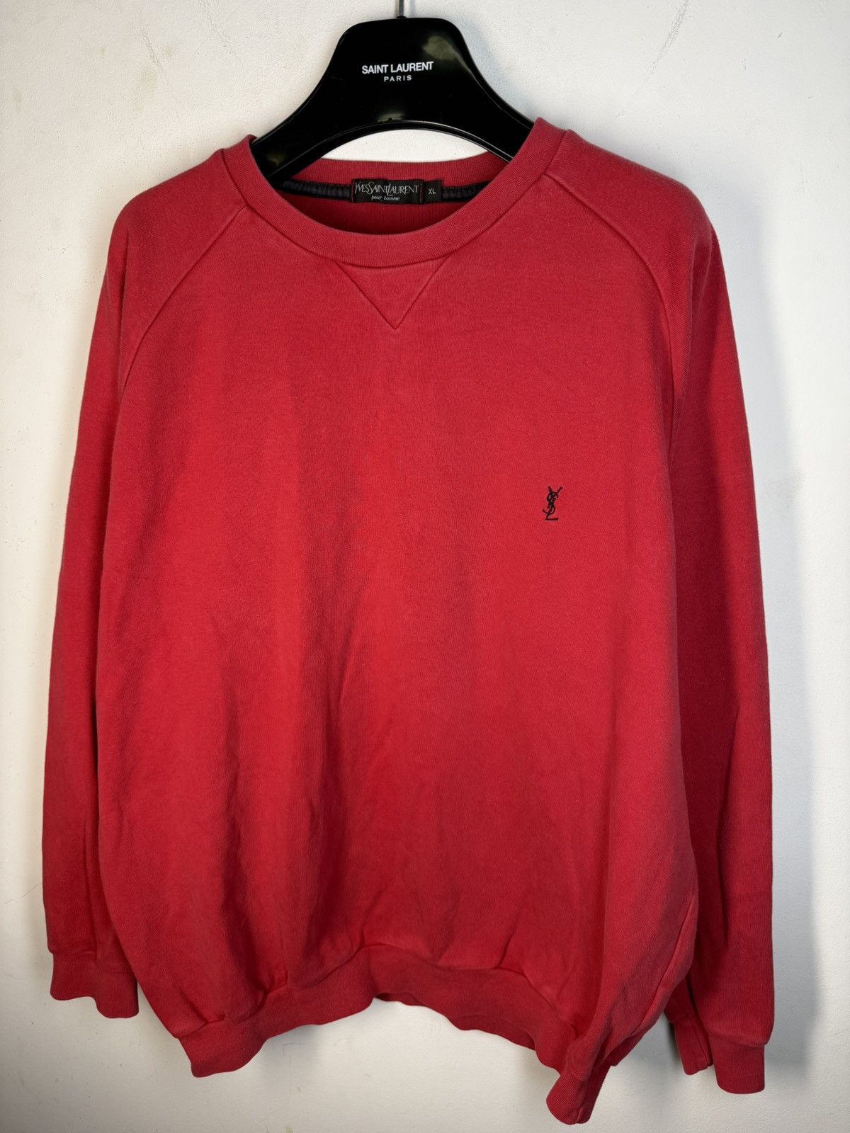 Yves Saint Laurent 90s YSL Sweatshirt Red Size US XL / EU 56 / 4 - 10 Thumbnail