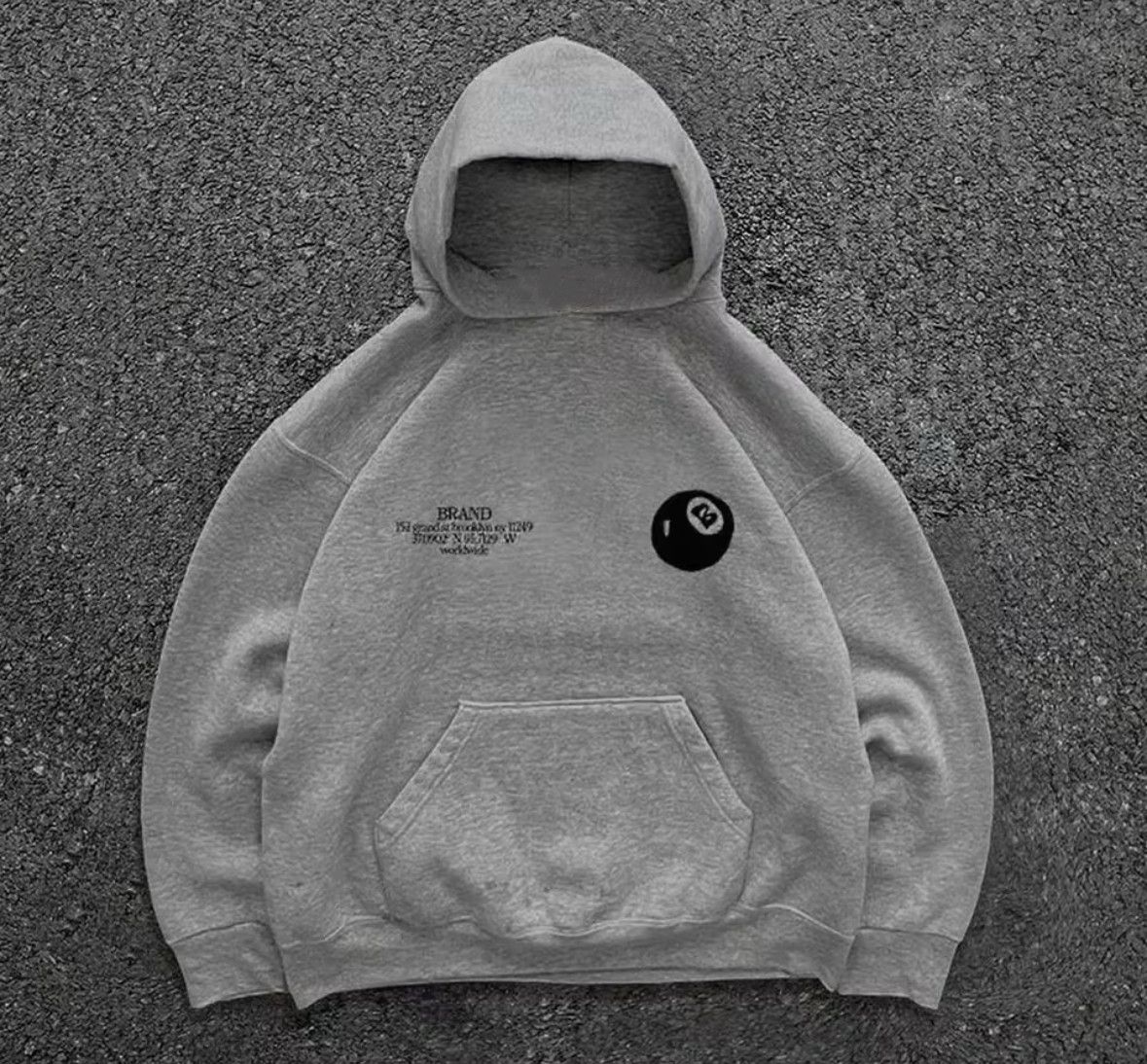 Other Fashion Punk Goth Grunge Retro 8-ball Graphic Hoodies Size US L / EU 52-54 / 3 - 2 Thumbnail