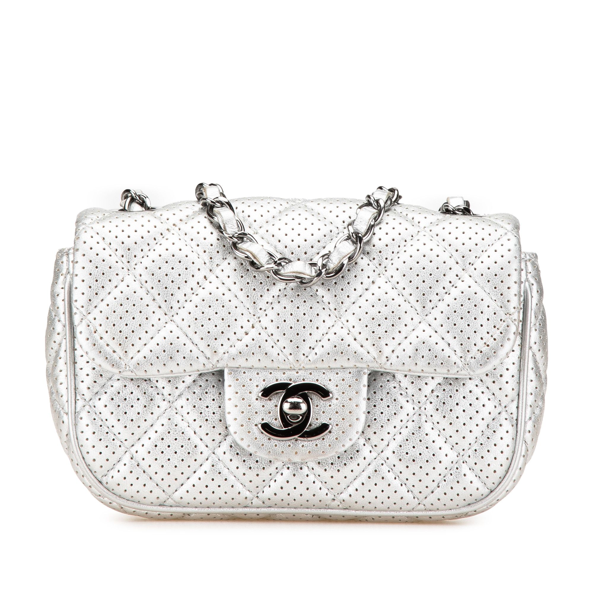 Chanel Chanel Mini Perforated Lambskin Punch Flap Size ONE SIZE - 1 Thumbnail