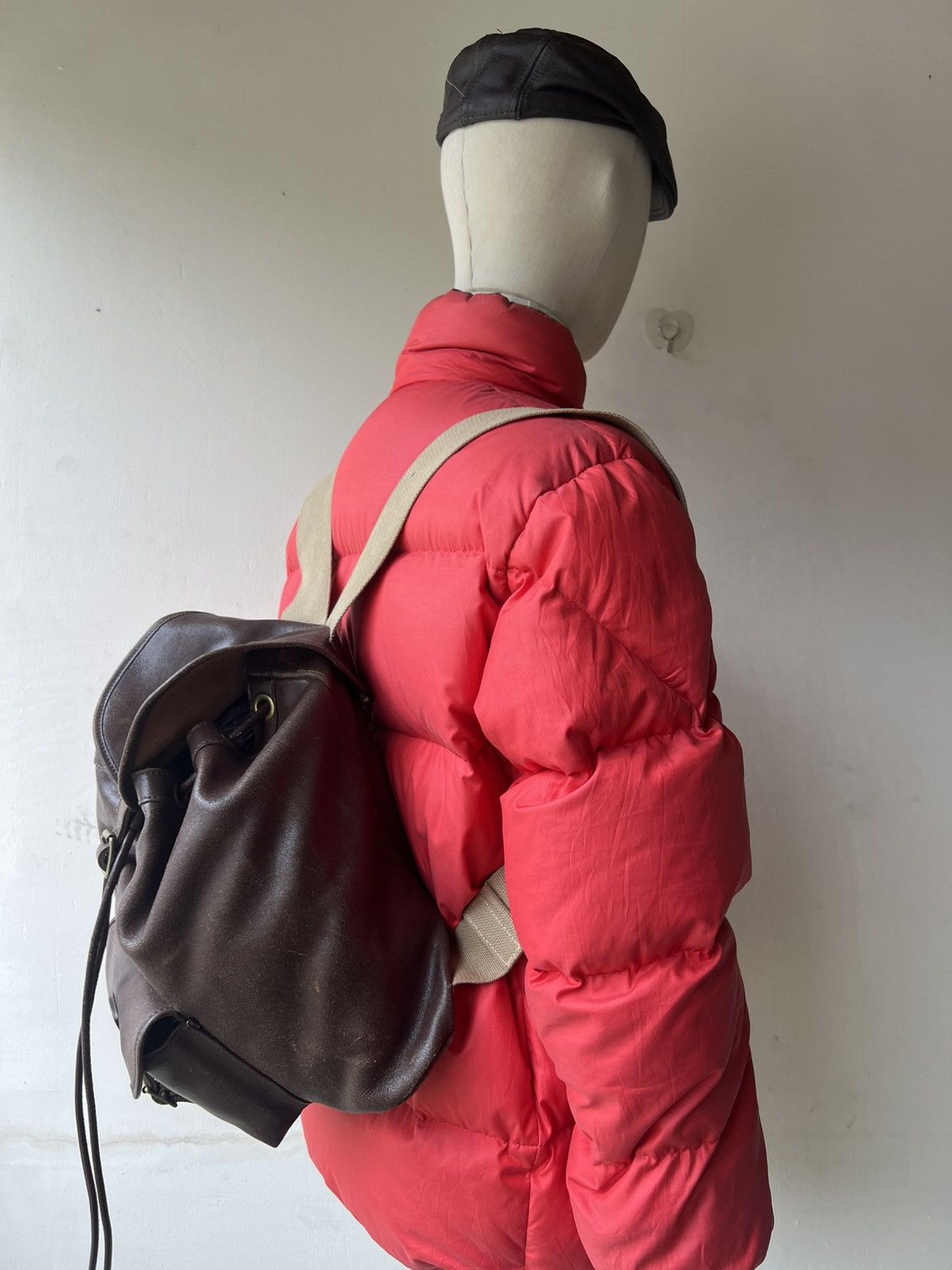 Leather VTG J&M Davidson Distress Blistered Leather Backpack Bag Size ONE SIZE - 5 Thumbnail