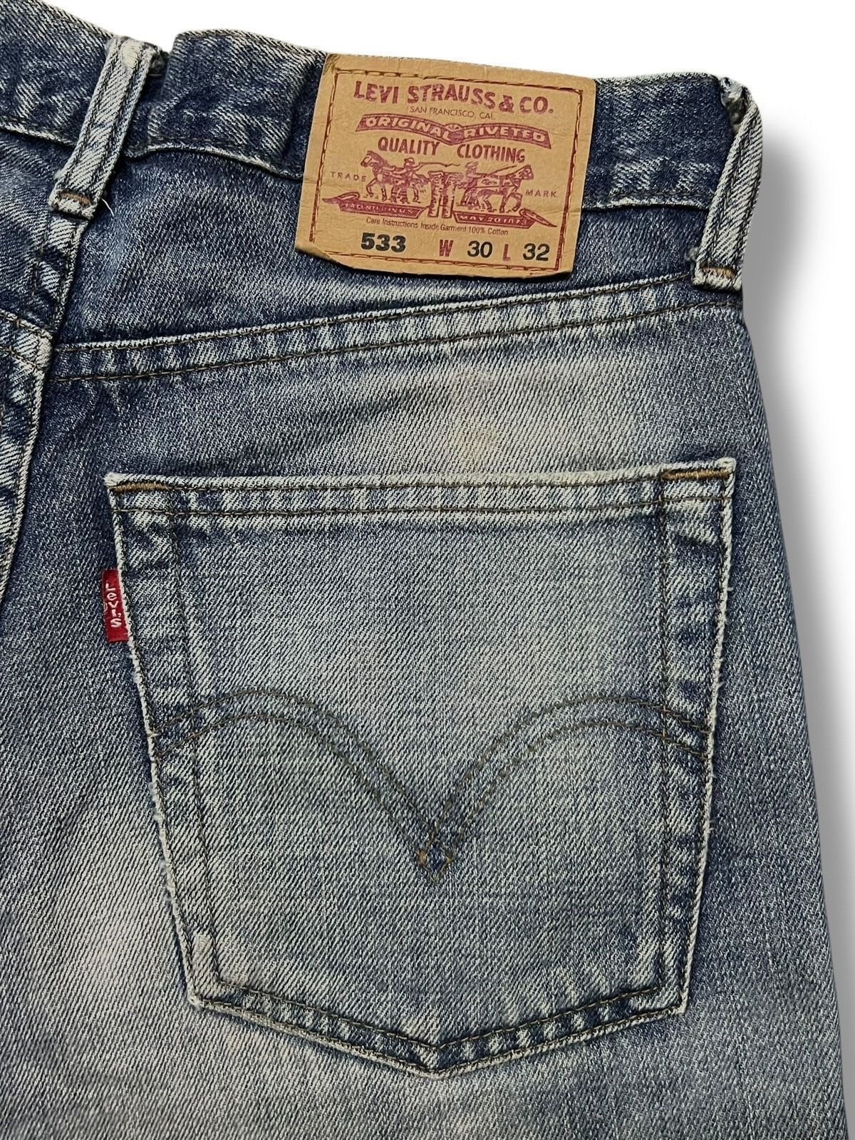 Levi's Vintage Y2K Levi’s 533 - Faded Mud Wash, Distressed Denim Size US 30 / EU 46 - 9 Thumbnail