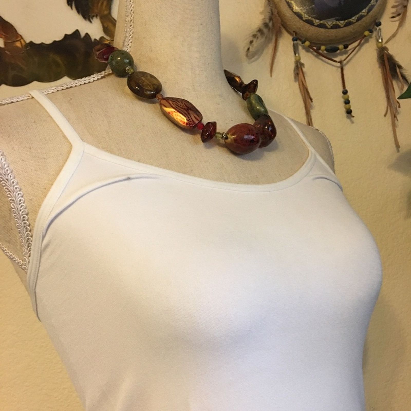 Jewelry Bold chunky ceramic and resin bead necklace Size ONE SIZE - 2 Thumbnail