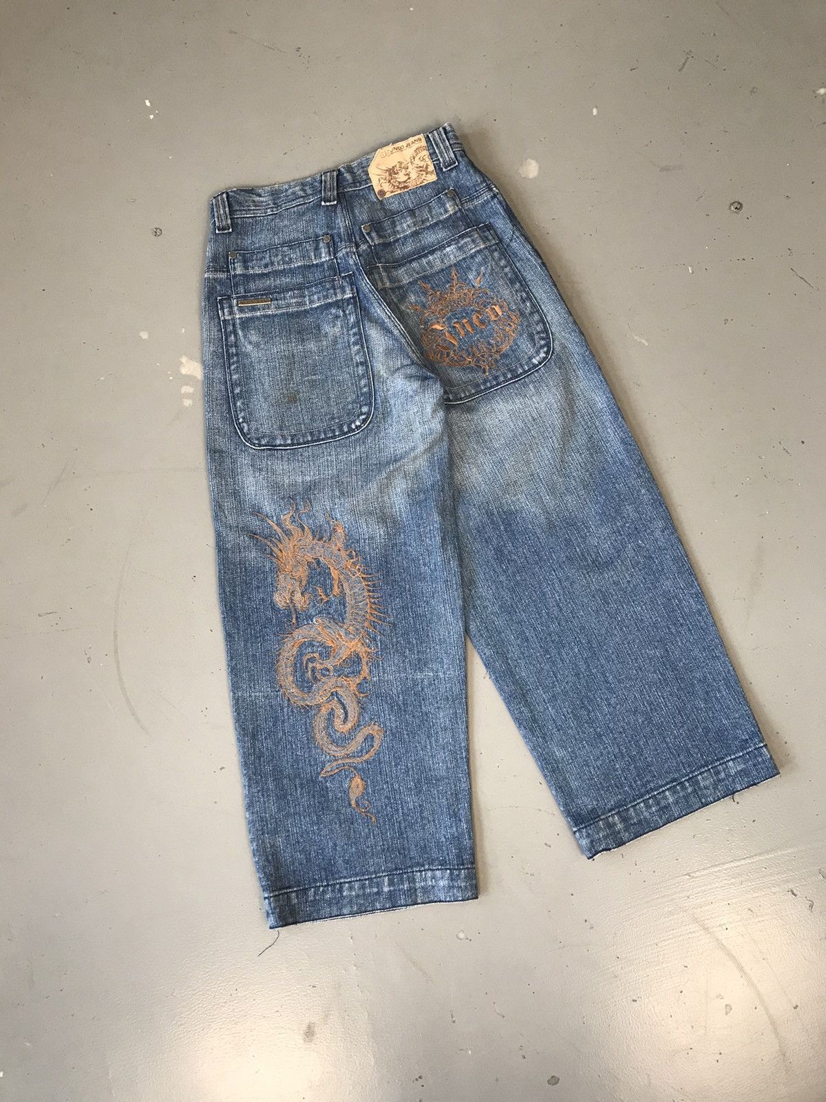 JNCO × Southpole × Vintage Vintage 90s Jnco 👑 🐉 embroidered denim (kids size) Size 25" / US 0 / IT 36 - 6 Thumbnail