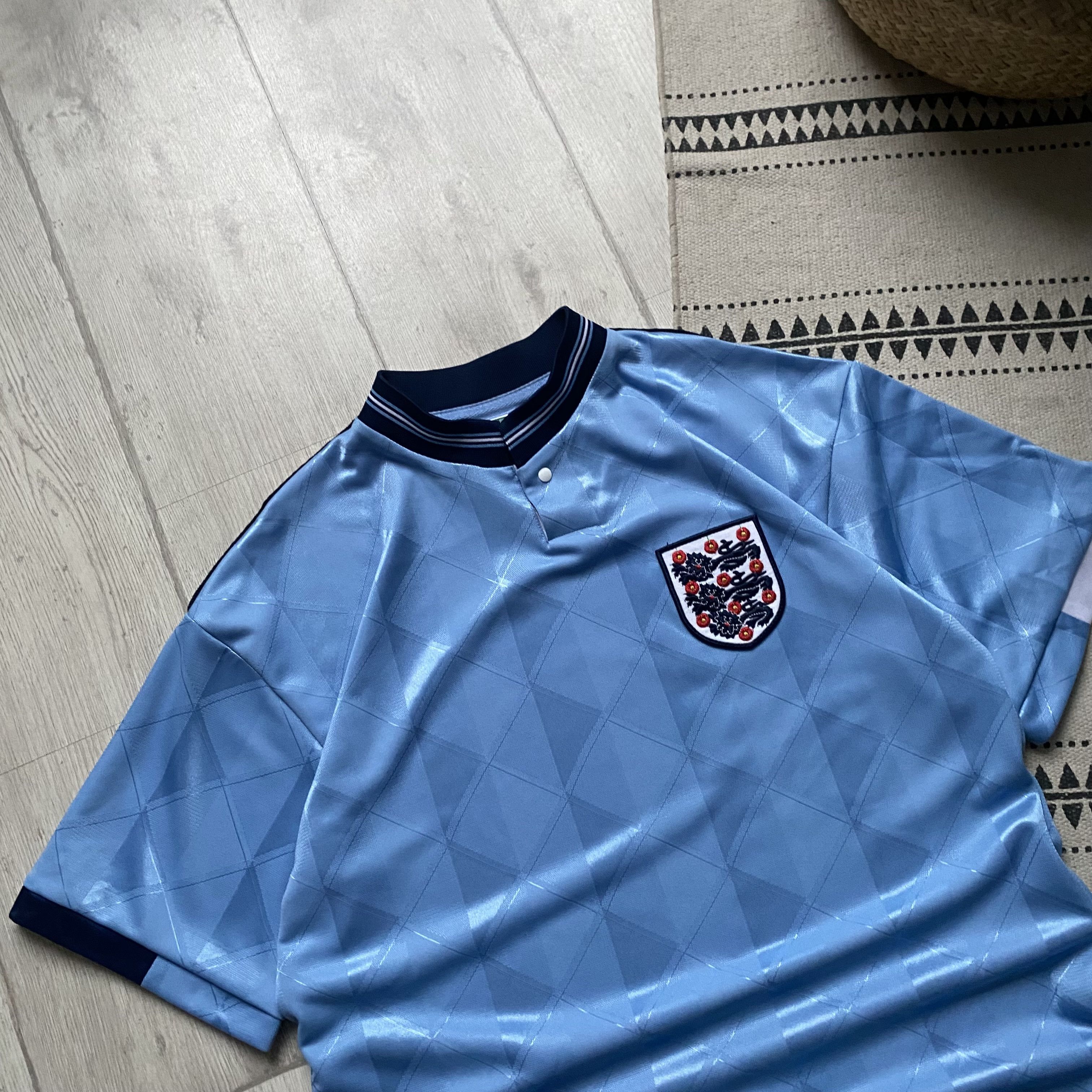 Umbro ⚽️ Vintage Retro England Soccer jersey Score Draw Blockore Size US M / EU 48-50 / 2 - 2 Thumbnail