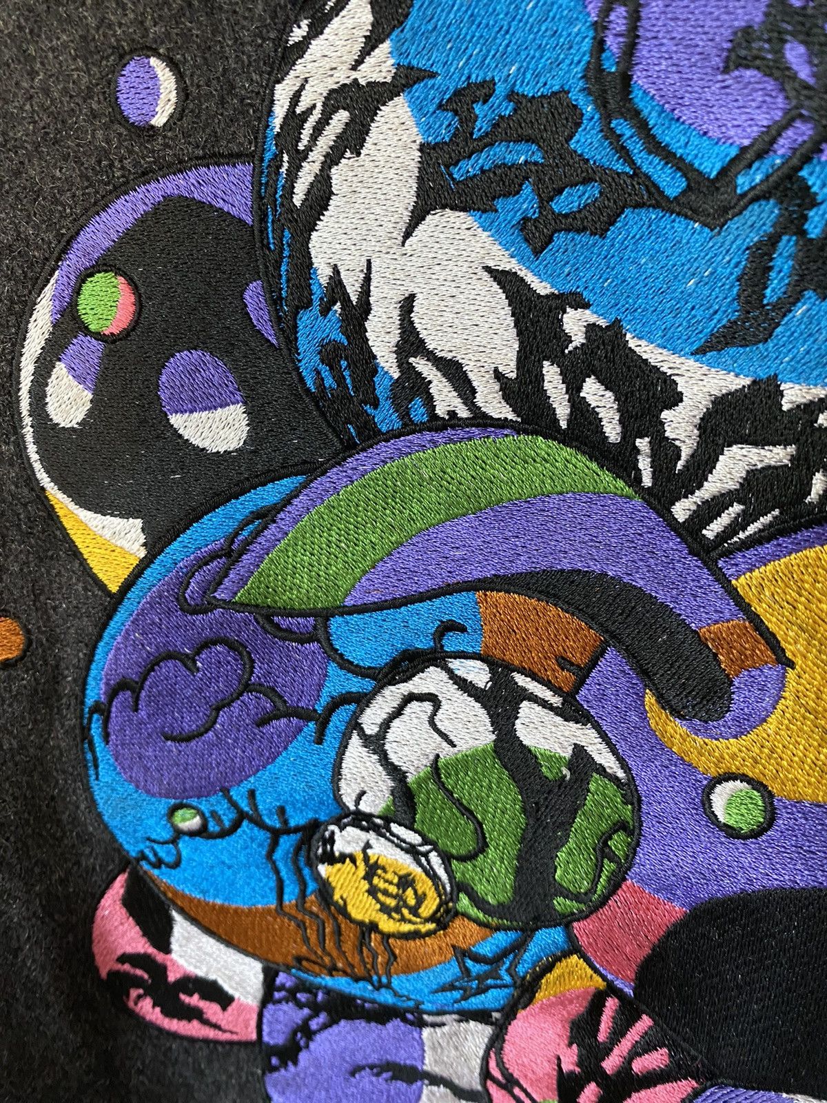 PHENOMENON AW02 REVOLVER murakami floral varsity leather jacket Size US M / EU 48-50 / 2 - 7 Thumbnail