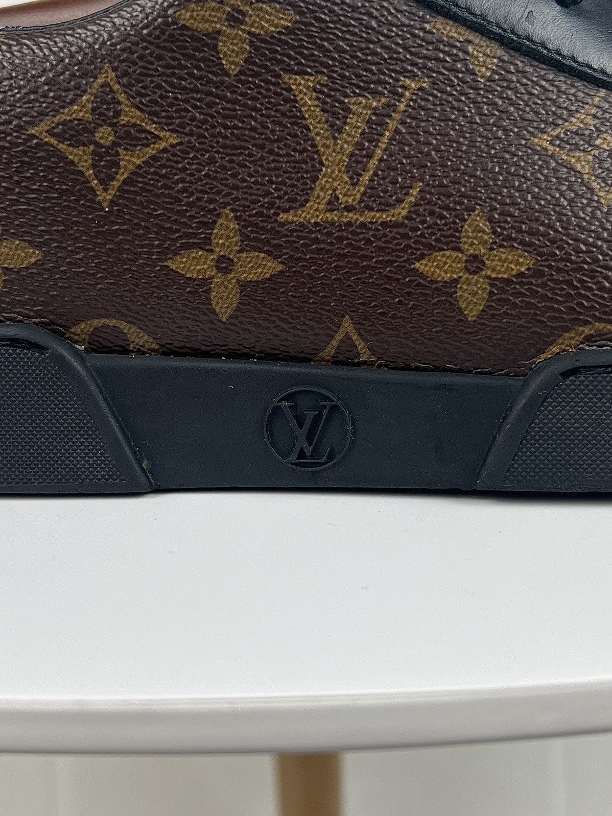 Louis Vuitton LOUIS VUITTON Sneakers Leather LV Monogram Canvas Logo Men’s Size US 11 / EU 44 - 5 Thumbnail