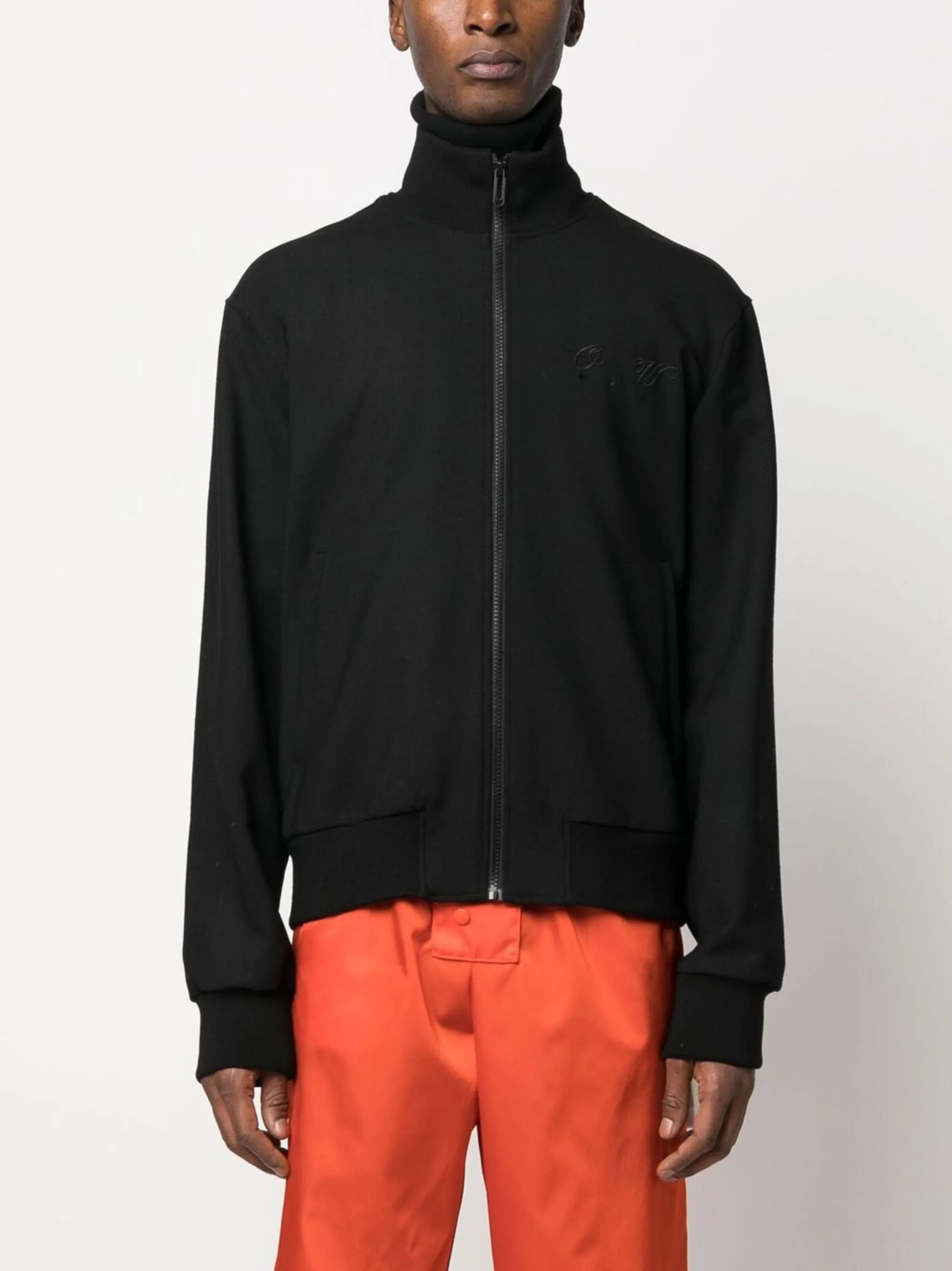 Off-White o1y0225 Logo Bomber Jacket in Black Size US M / EU 48-50 / 2 - 2 Thumbnail