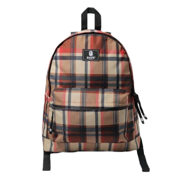 image of Bape Plaid Backpack, Men's