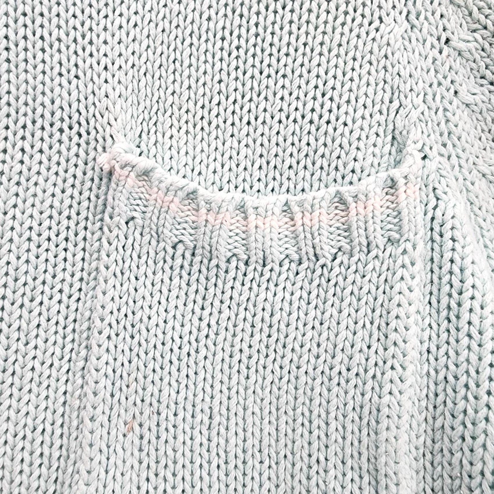 Vintage VINTAGE Cristina Knit Pullover Sweater Medium Sea Green Distressed Women M Green Pullover Knit Sweater Mens Womens Boys Girls Size M / US 6-8 / IT 42-44 - 3 Thumbnail