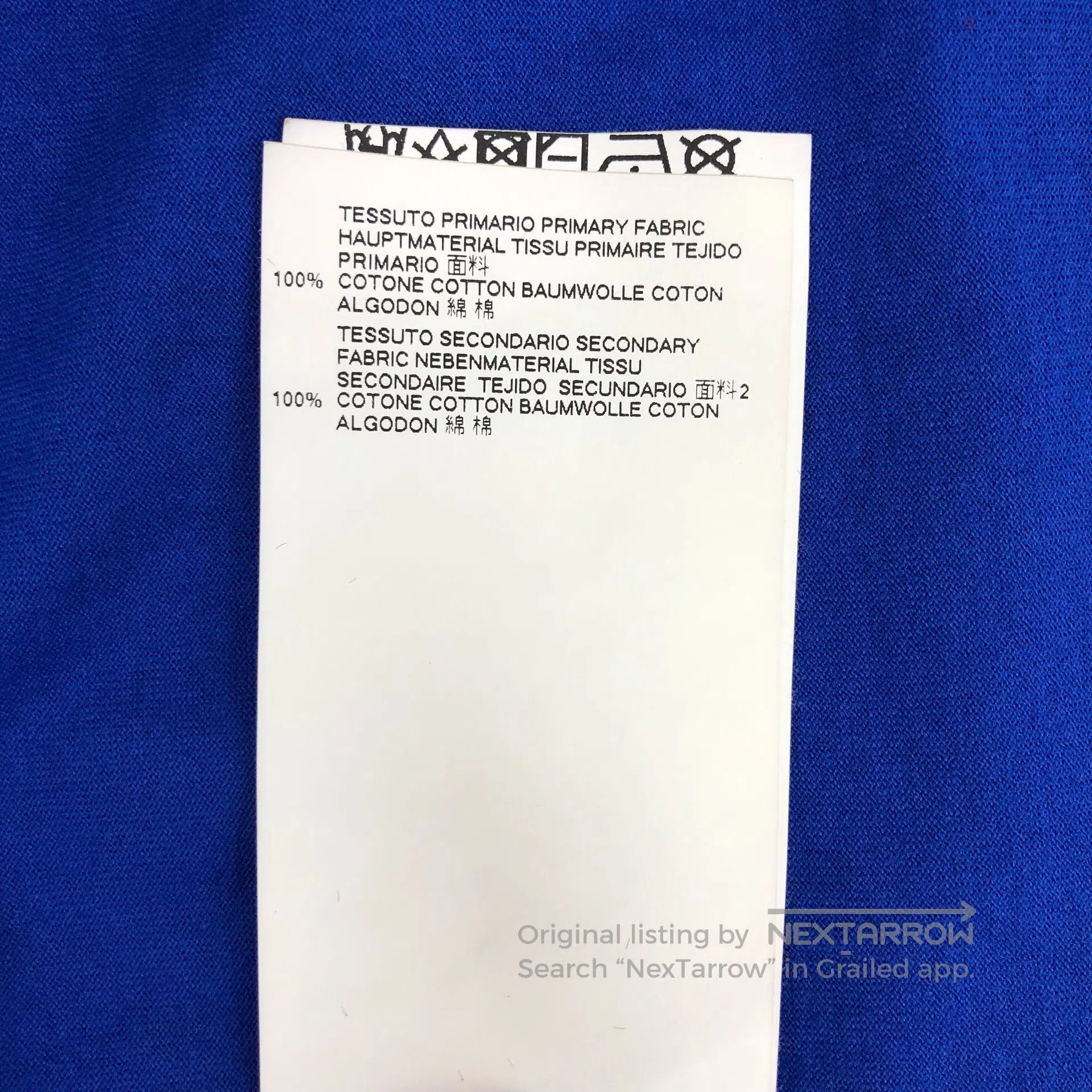 Maison Margiela Maison Maigiela Dark blue tie-dye print cotton round-neck Size US S / EU 44-46 / 1 - 7 Thumbnail