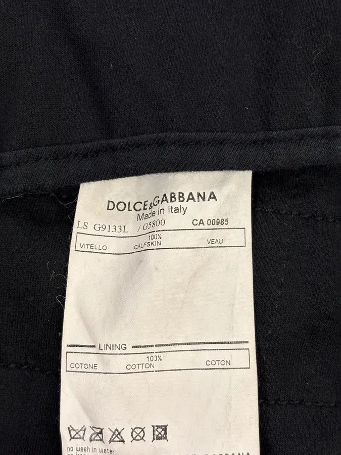 Dolce & Gabbana 2000s Dolce & Gabbana Black Grid Leather Jacket Size US S / EU 44-46 / 1 - 11 Thumbnail
