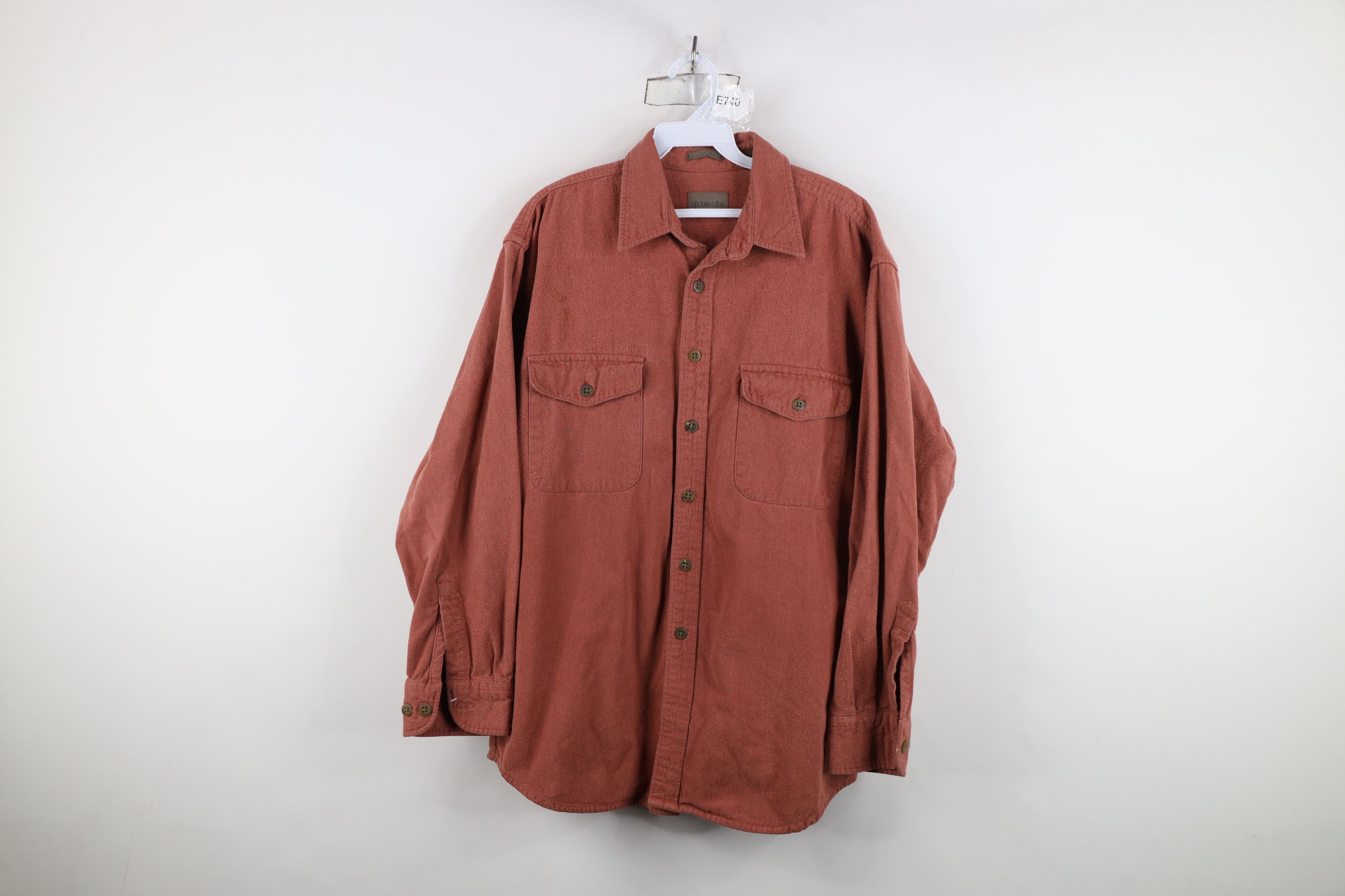 Vintage Vintage 90s Streetwear Stonewash Chamois Cloth Button Shirt Size US M / EU 48-50 / 2 - 1 Thumbnail