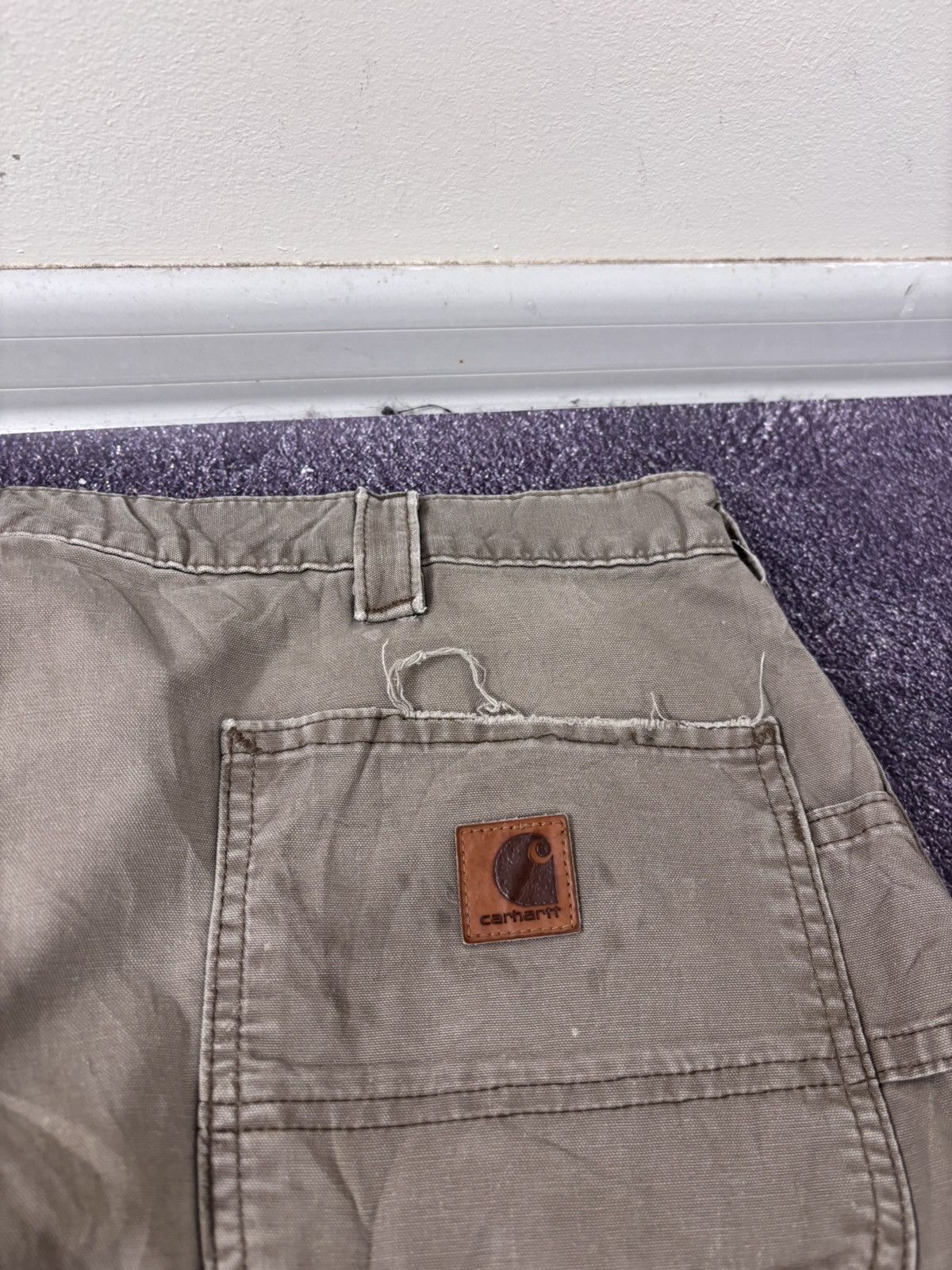 Carhartt Vintage Carhartt Original Dungaree Fit Khaki Baggy Pants Size US 42 / EU 58 - 8 Thumbnail