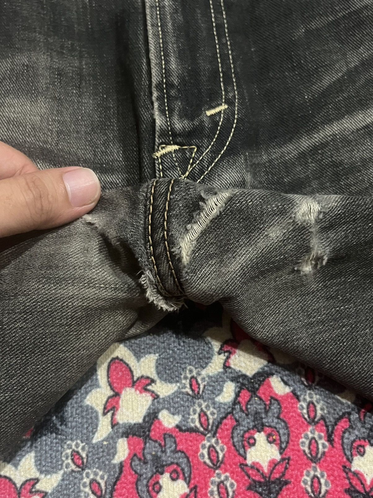Vintage ⚡️Grunge⚡️Vintage Lee Riders Grime Style Mud Washed Jeans Size US 32 / EU 48 - 9 Thumbnail