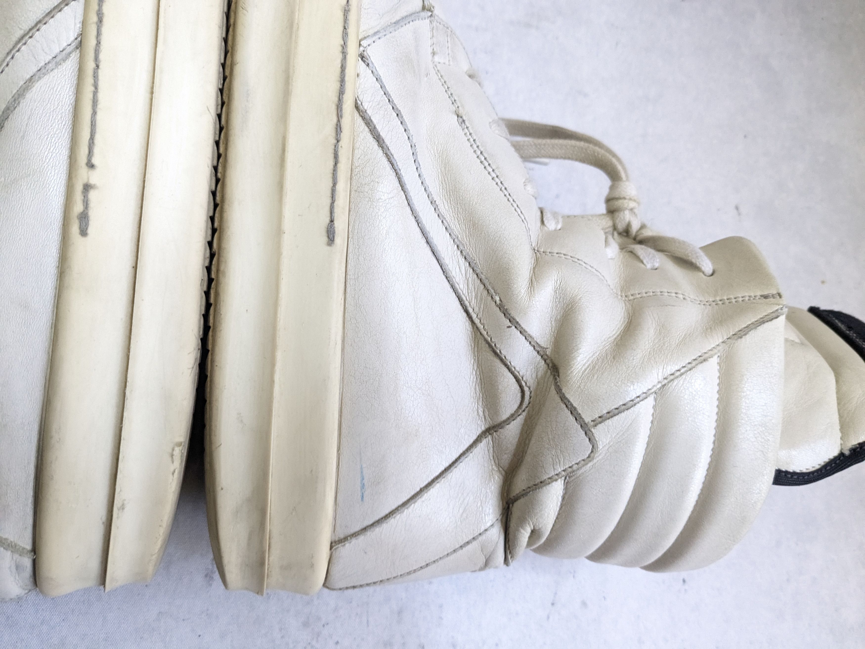 Rick Owens Rick Owens Geobaskets White 9 42 Leather High Tops Size US 9 / EU 42 - 15 Thumbnail