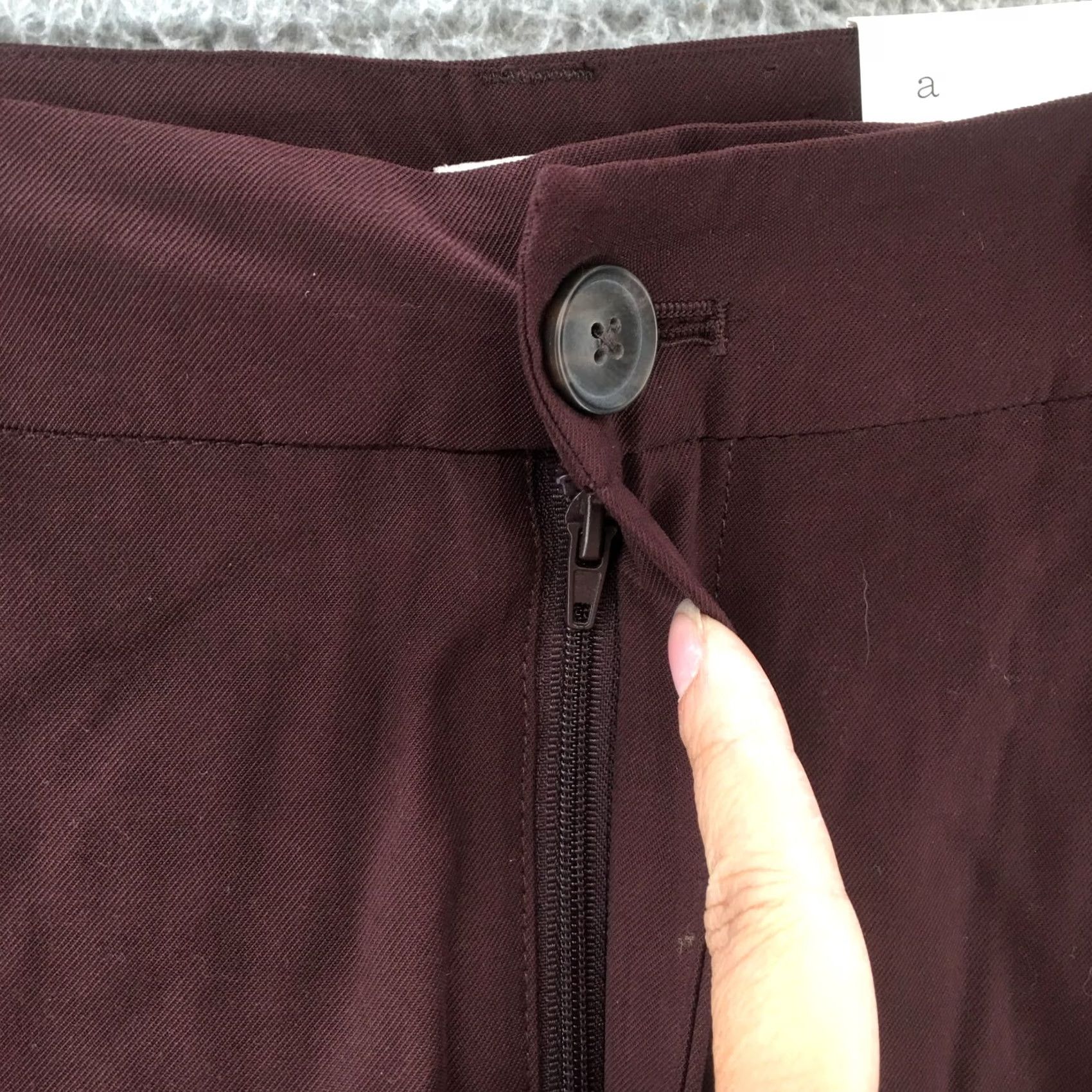 Vintage A New Day Wide-Leg Trouser Dress Pants Womens 14R Brown High Rise Zip Fly NEW Size 36" / US 14 / IT 50 - 4 Thumbnail