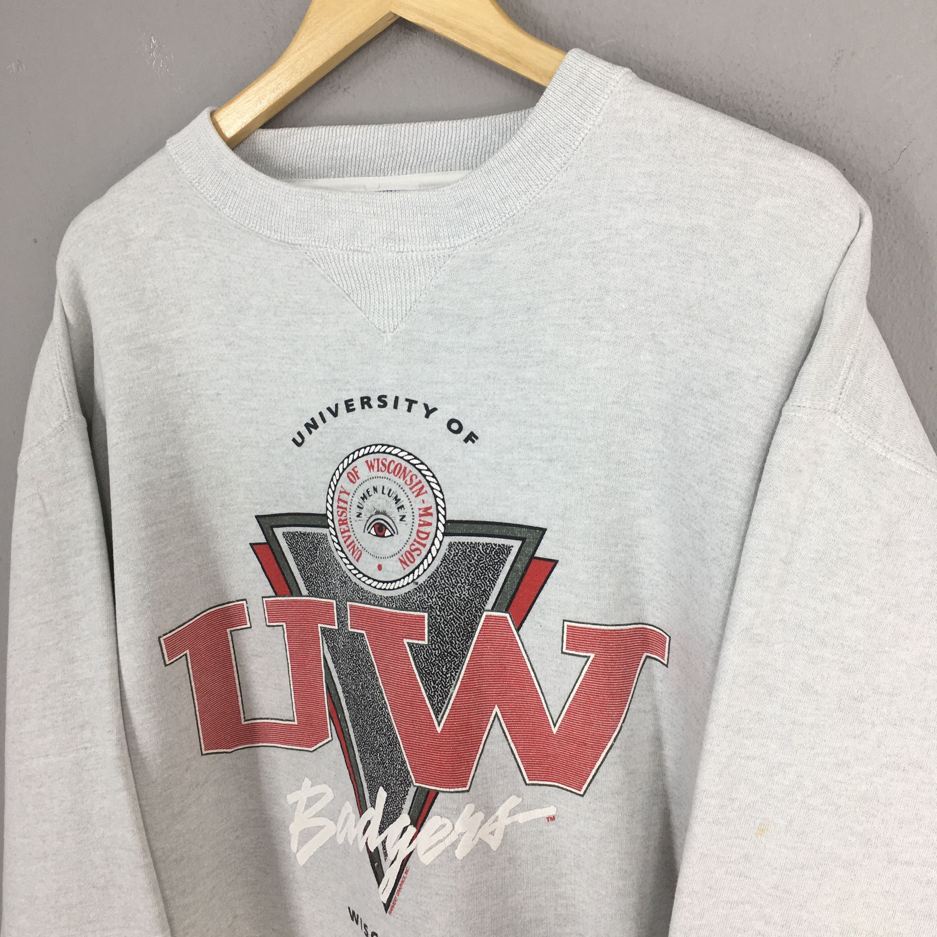 NCAA × Vintage Vintage Wisconsin Badgers NCAA Sweatshirt 2XLarge Size US XXL / EU 58 / 5 - 3 Thumbnail