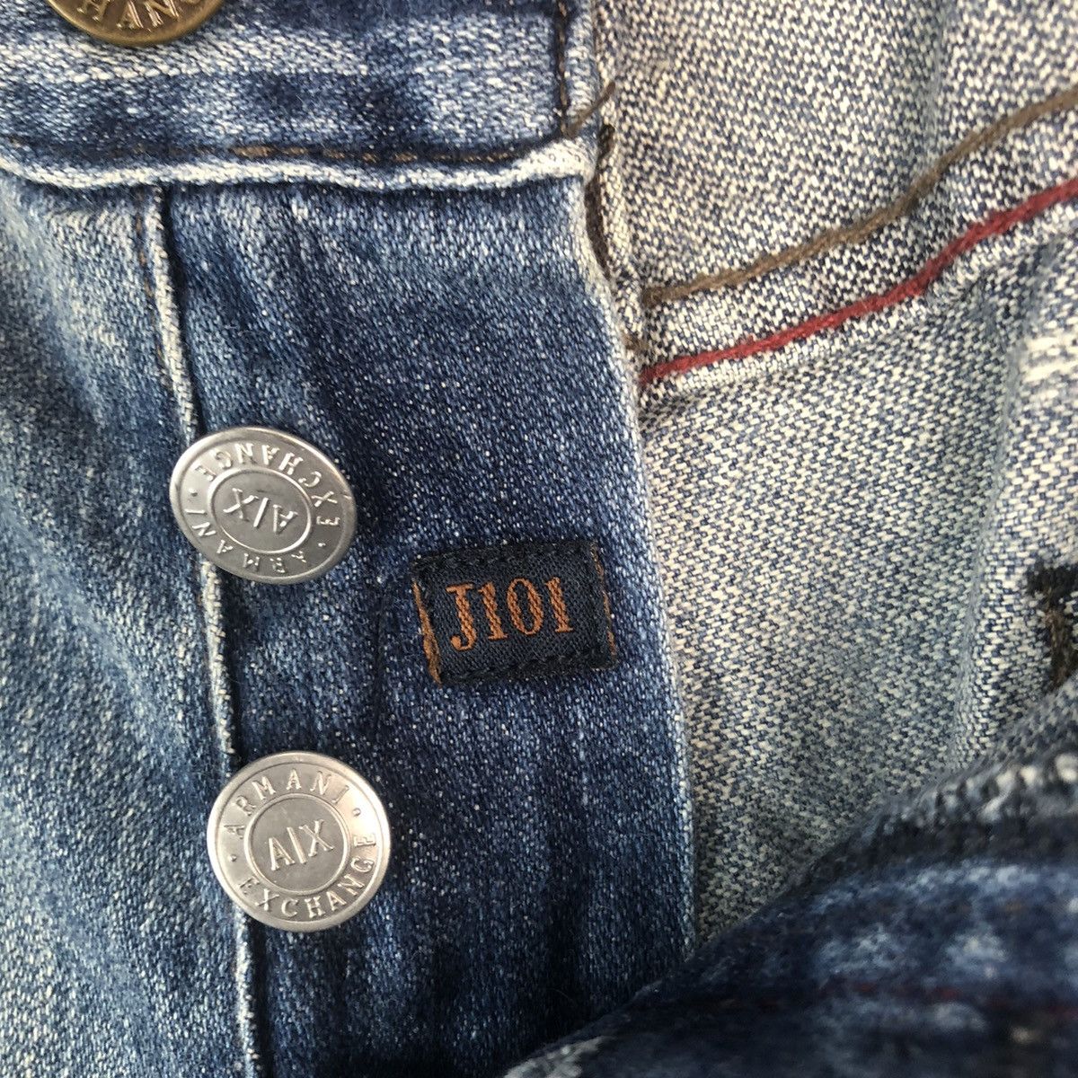 Armani Exchange DL Armani Exchange Blue Distressed Denim Pants #C277 Size US 34 / EU 50 - 14 Thumbnail