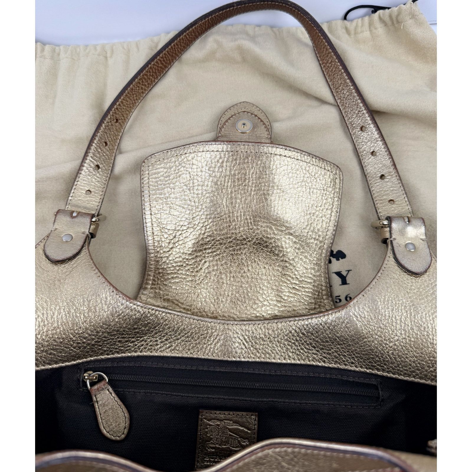 Burberry Burberry Burberry Haymarket Check Gold Coated Bag Size ONE SIZE - 13 Thumbnail
