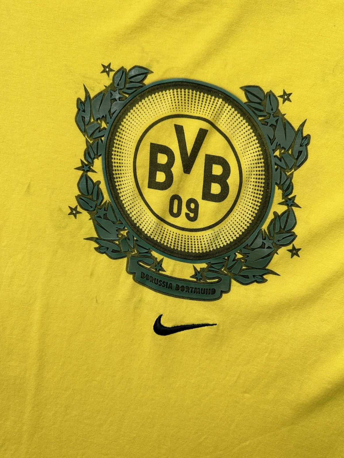 Nike Nike Borussia Dortmund Overprint Yellow Tee Jersey Size US M / EU 48-50 / 2 - 5 Thumbnail