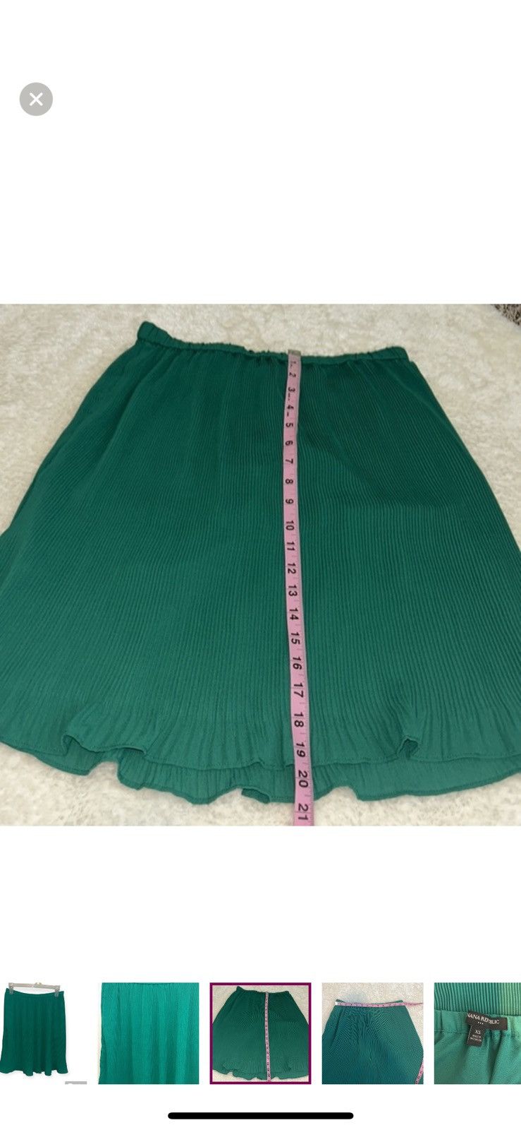 Banana Republic Banana republic xs pleated green skirt Size 26" / US 2 / IT 38 - 3 Thumbnail