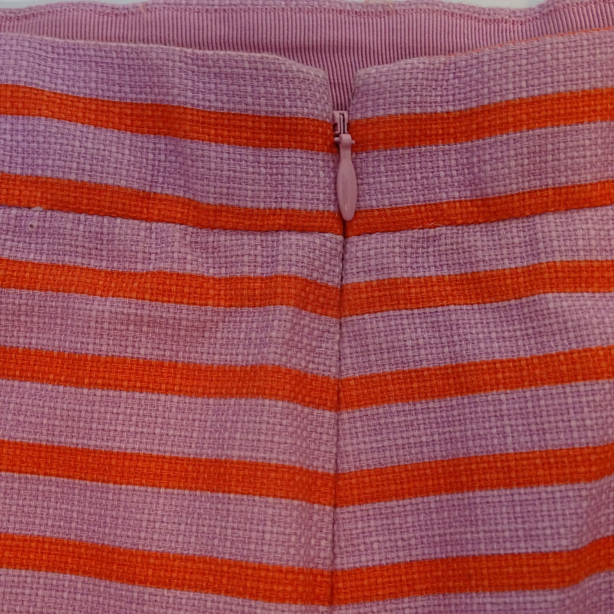 J.Crew J Crew The Pencil Skirt Women Size 12 Purple Orange Stripe Size 34" / US 12 / IT 48 - 4 Thumbnail
