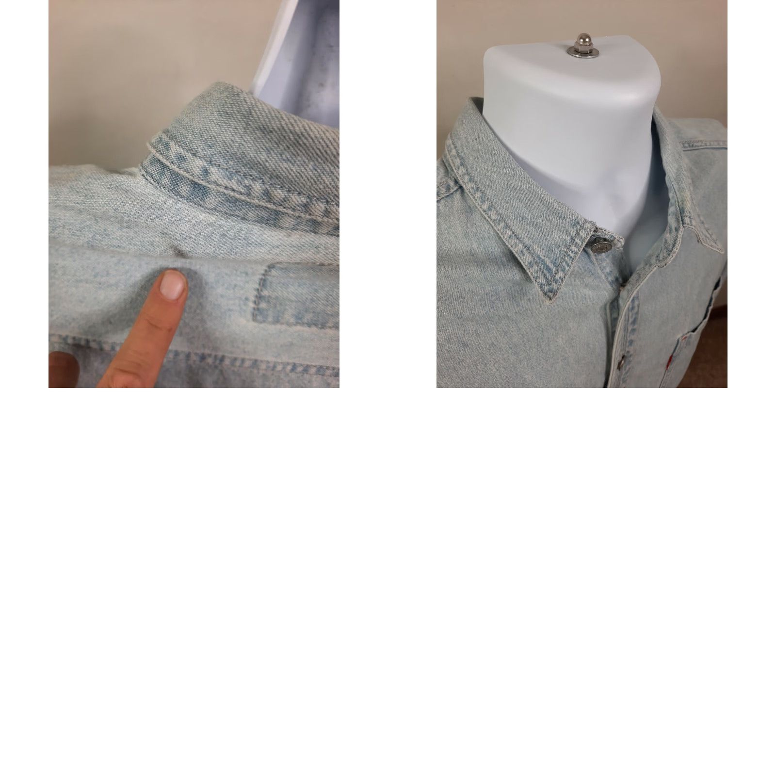 Levi's VINTAGE Levi's Denim Shirt LARGE Light Wash Relaxed Button Up Long Sleeve L4S Size US L / EU 52-54 / 3 - 8 Thumbnail