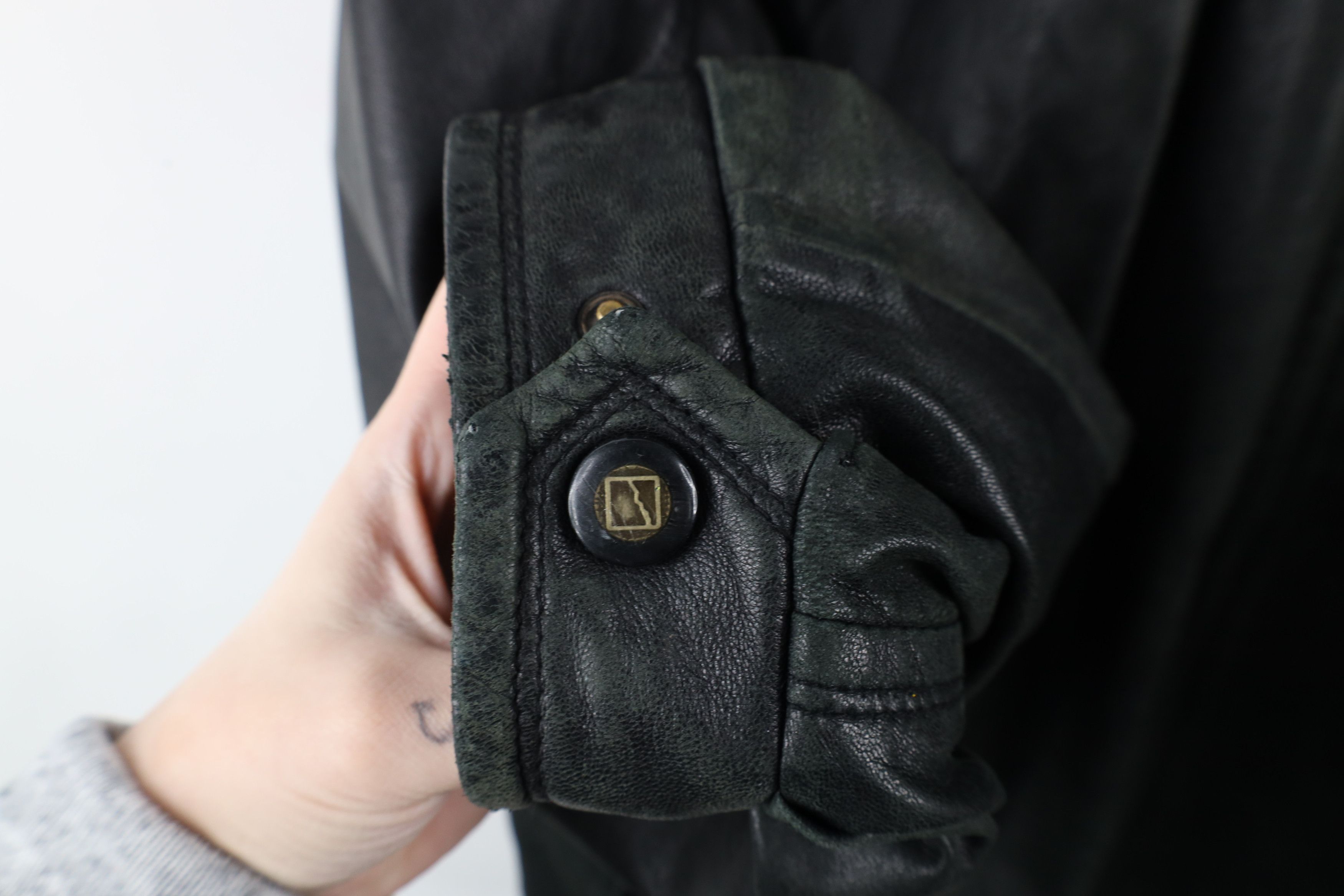 Vintage Vintage 90s Streetwear Leather Full Zip Bomber Jacket Black Size US XXL / EU 58 / 5 - 8 Thumbnail