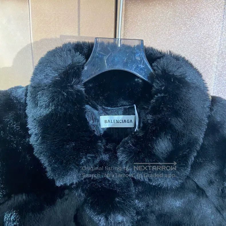 Balenciaga Balenciaga Black Lining Embroidered Logo Full Print Fur Co Size XXS / US 00 / IT 34 - 3 Thumbnail