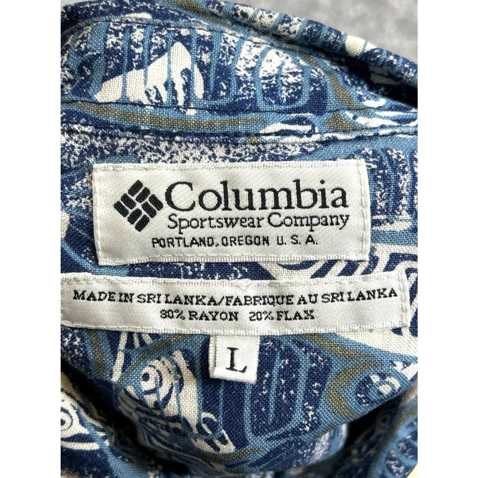Vintage Columbia Shirt Mens Large Blue Button Up Size US L / EU 52-54 / 3 - 3 Thumbnail