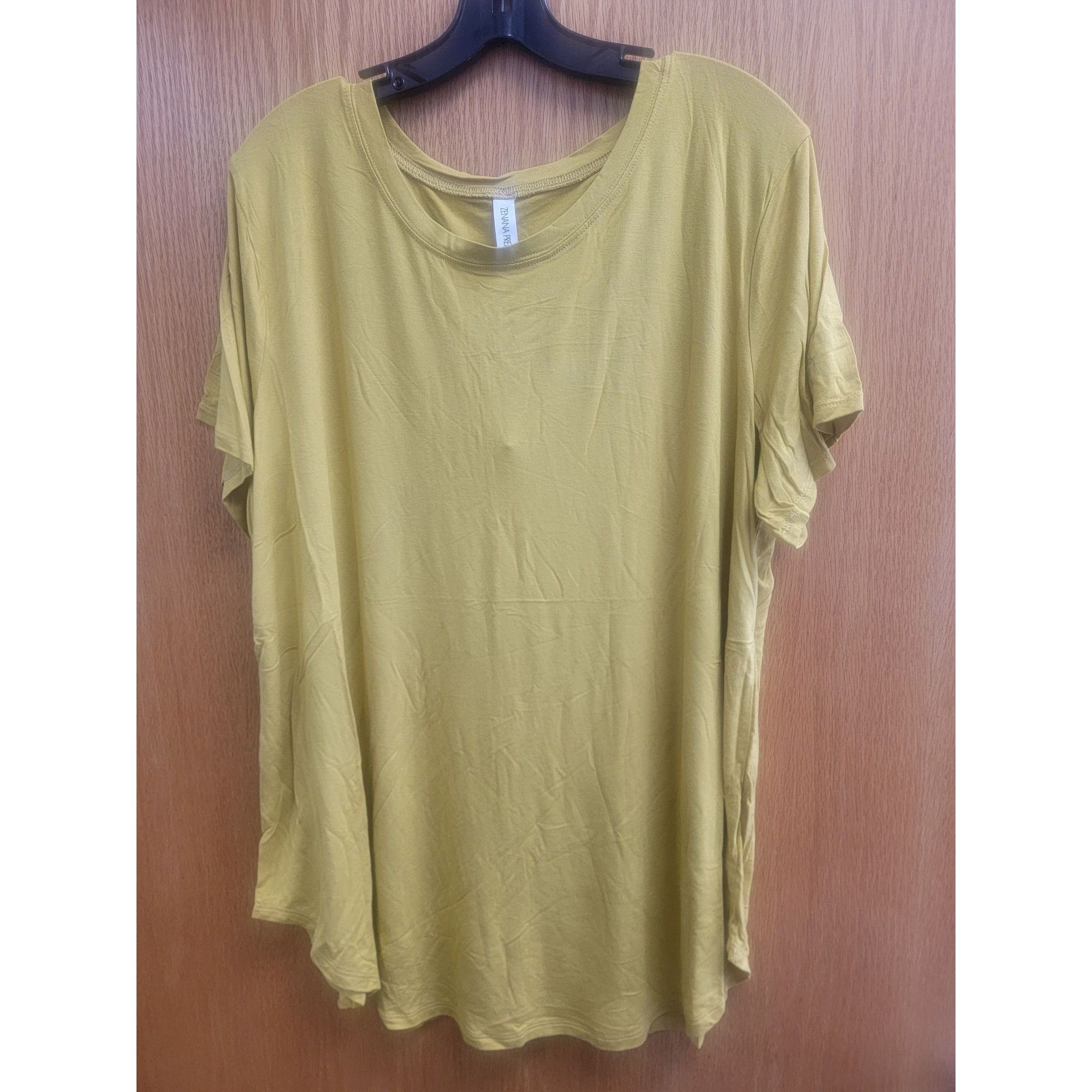 Other Yellow Short Sleeve A-Line Tunic Top For Women 2X Size XXL / US 16-18 / IT 52-54 - 2 Thumbnail
