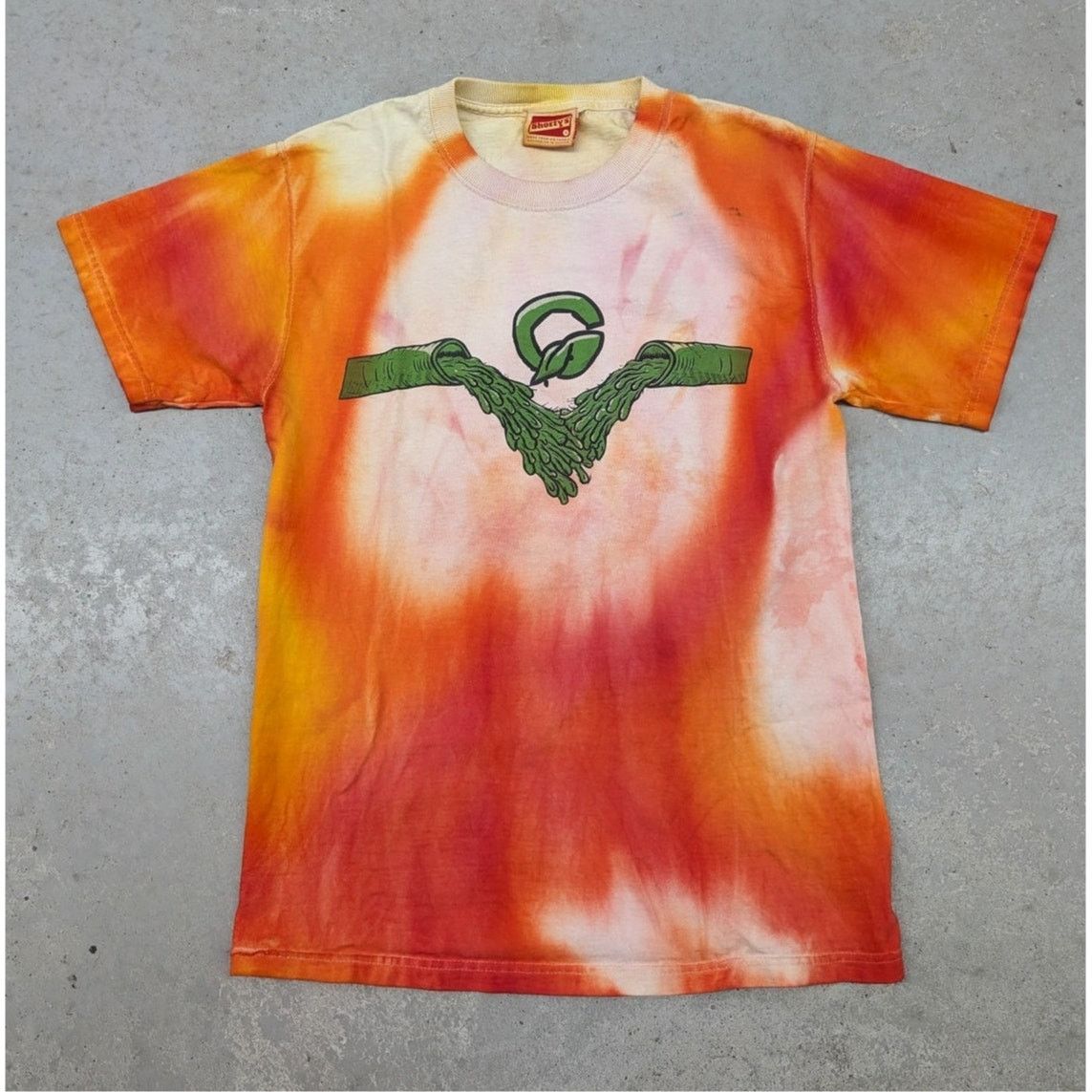 Shorty's Skateboards × Vintage Vintage Shorty's Skateboards Orange Flame tie dye t-shirt Size US S / EU 44-46 / 1 - 1 Thumbnail