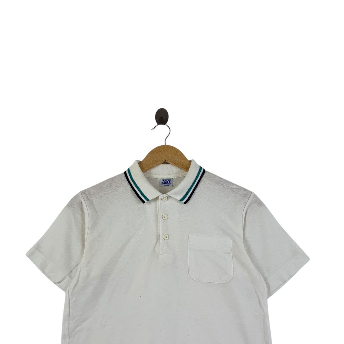 Asics Vintage 90’ ASICS x JASPO Made In Japan Polo Tee Shirt Size S / US 4 / IT 40 - 2 Thumbnail