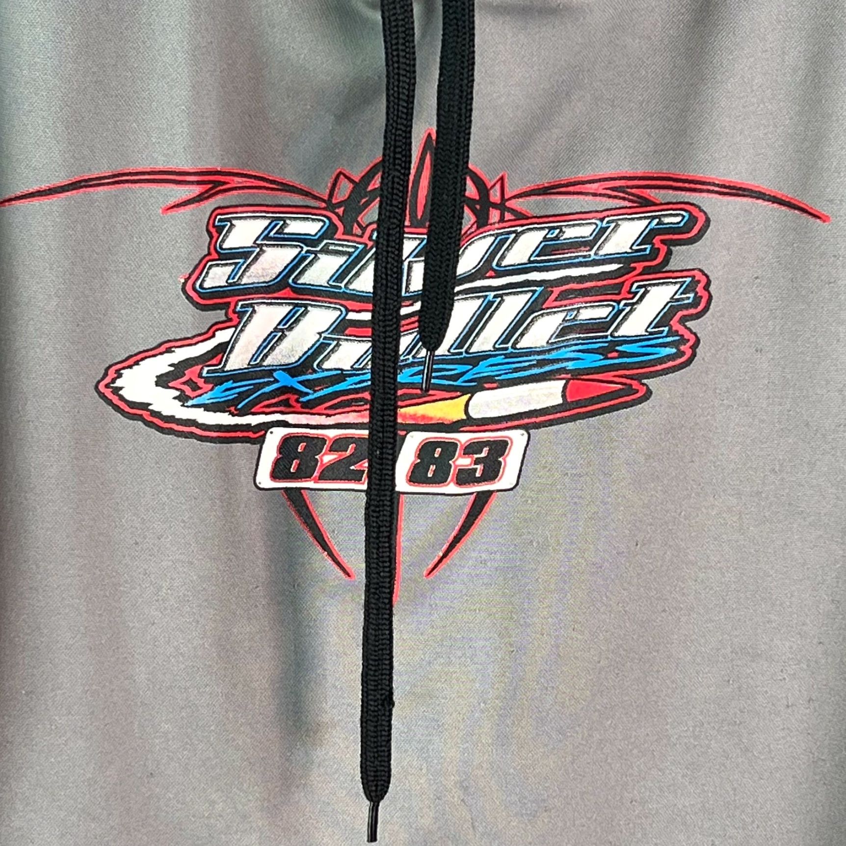 Vintage VINTAGE J. America Hoodie Mens Hooded Gray Graphic 82 83 Silver Bullet XXL Long Sleeve Pullover Pockets Size US XXL / EU 58 / 5 - 6 Thumbnail