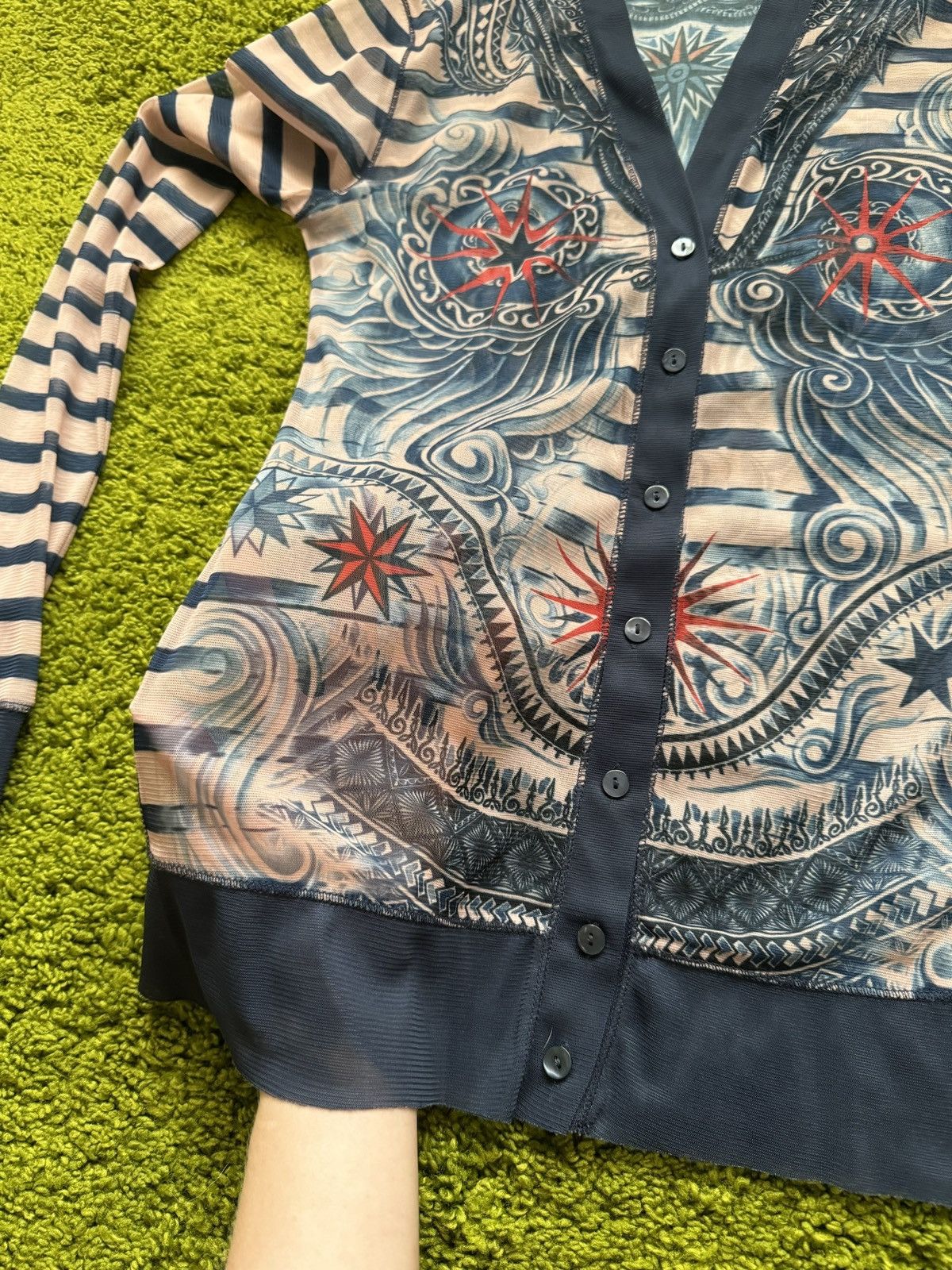 Designer × Jean Paul Gaultier Jean Paul Gaultier Lindex meah runway cardigan longsleeve Size S / US 4 / IT 40 - 10 Thumbnail