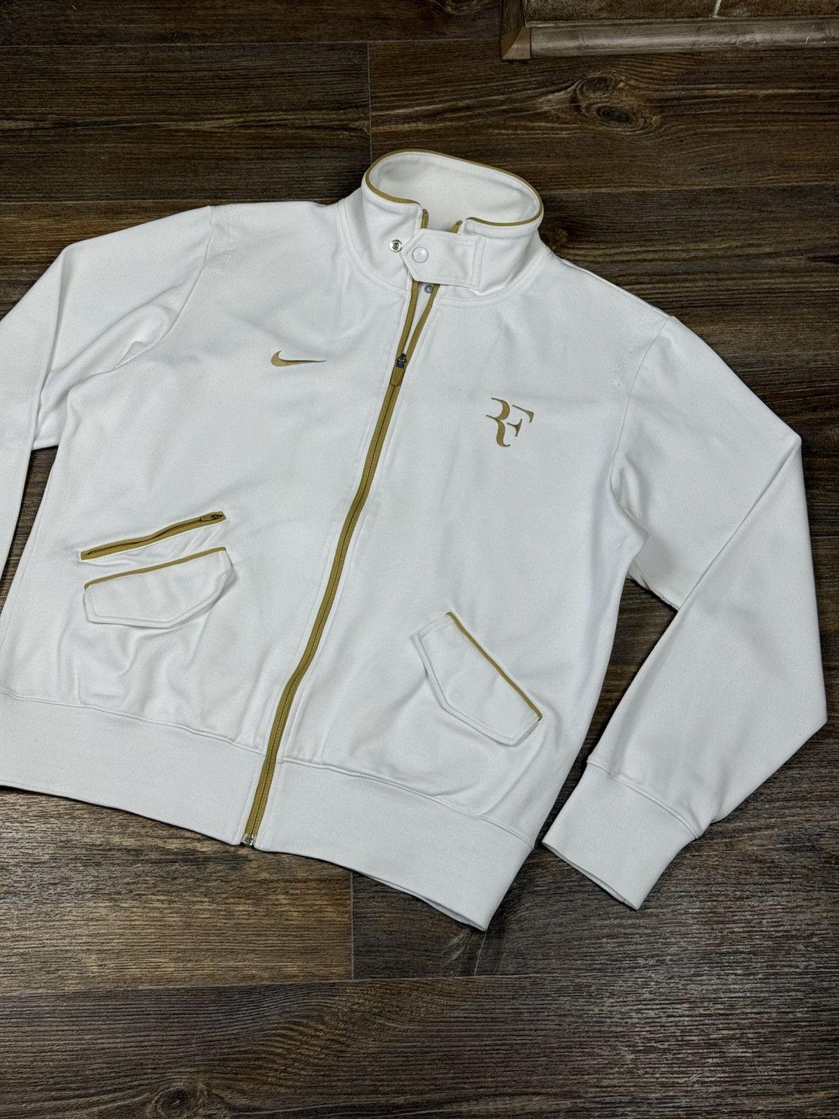 Nike Nike RF Roger Federer Wimbeldon 2010 White Zip Track Jacket Size US L / EU 52-54 / 3 - 3 Thumbnail