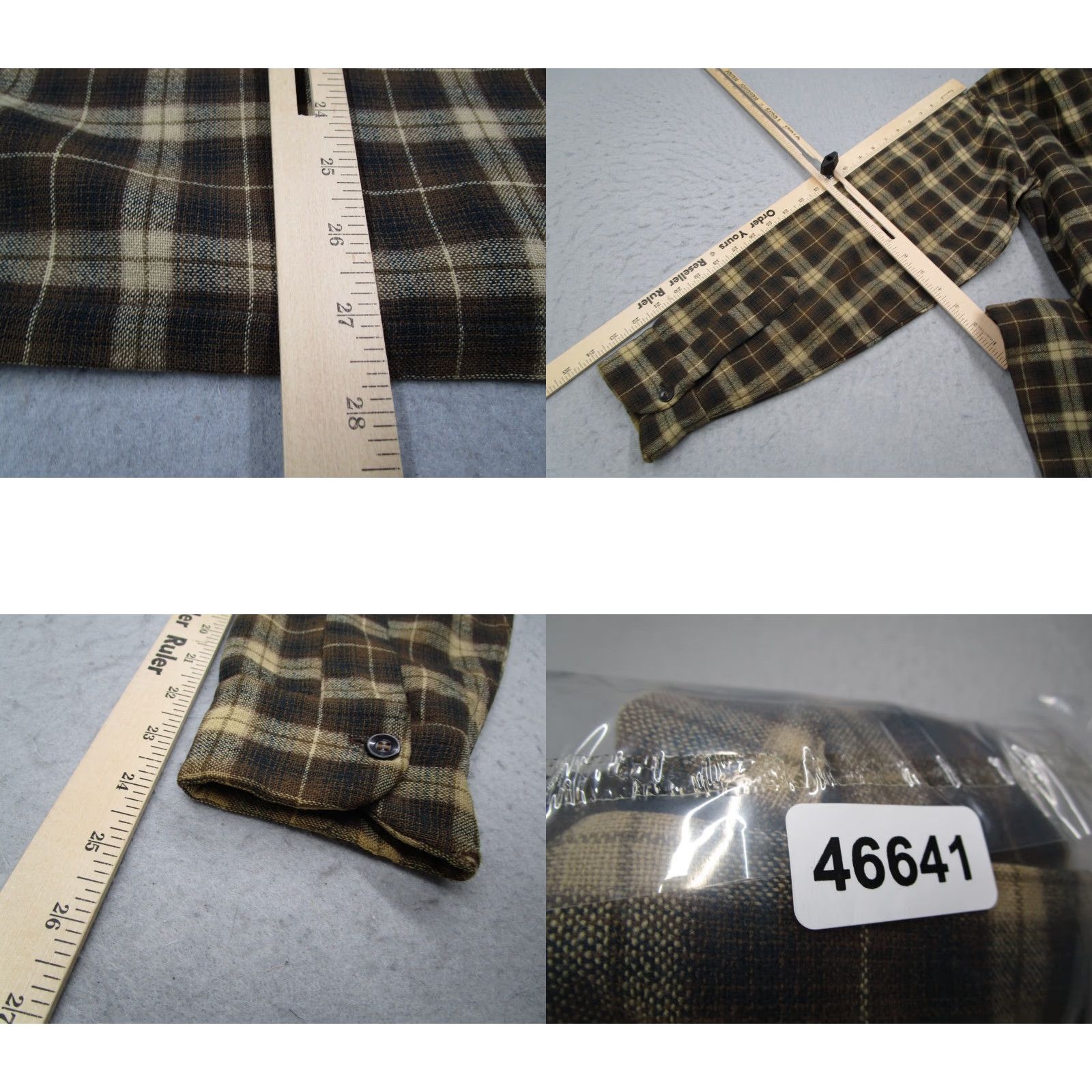 Pendleton VINTAGE Pendleton Shirt Mens Medium Brown Wool Button-Up Loop Collar Tweed 100% Virgin Wool Check Classic Western/Nature 1930s-50s Mens Size US M / EU 48-50 / 2 - 8 Thumbnail
