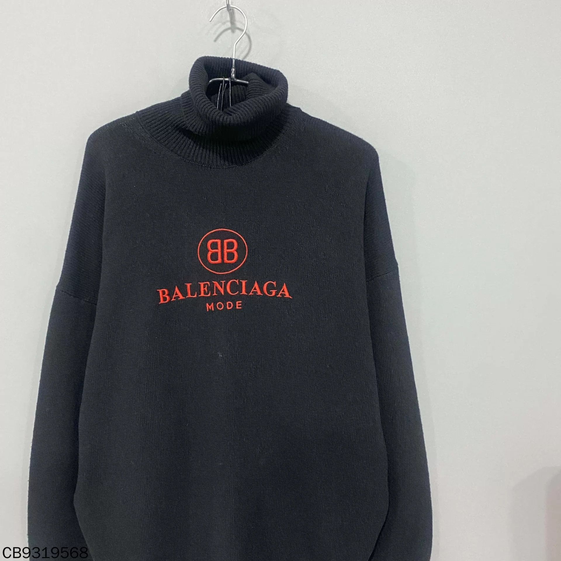 Balenciaga Balenciaga Embroidered Double B High Neck Sweater Women's Size XXS / US 00 / IT 34 - 1 Thumbnail