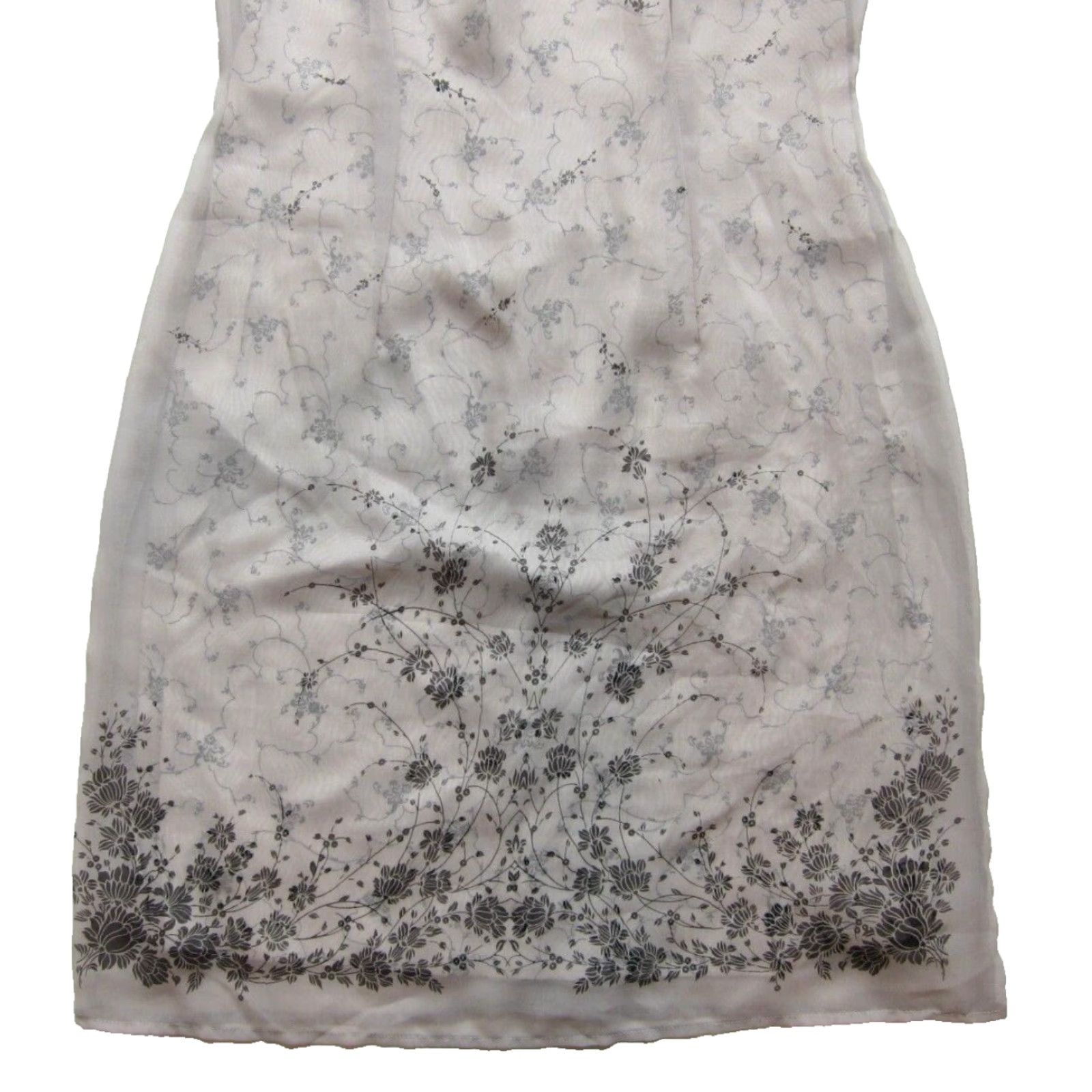 Vintage VINTAGE Hillard & Hanson Ivory Black Lined Lace Floral Sleeveless Tank Dress 4 Size S / US 4 / IT 40 - 6 Thumbnail