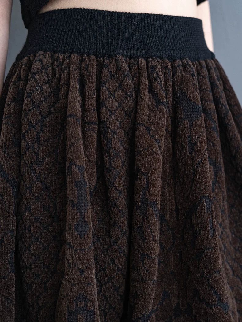 Kenzo KENZO Brown embossed fleece half dress Size 25" / US 0 / IT 36 - 5 Thumbnail