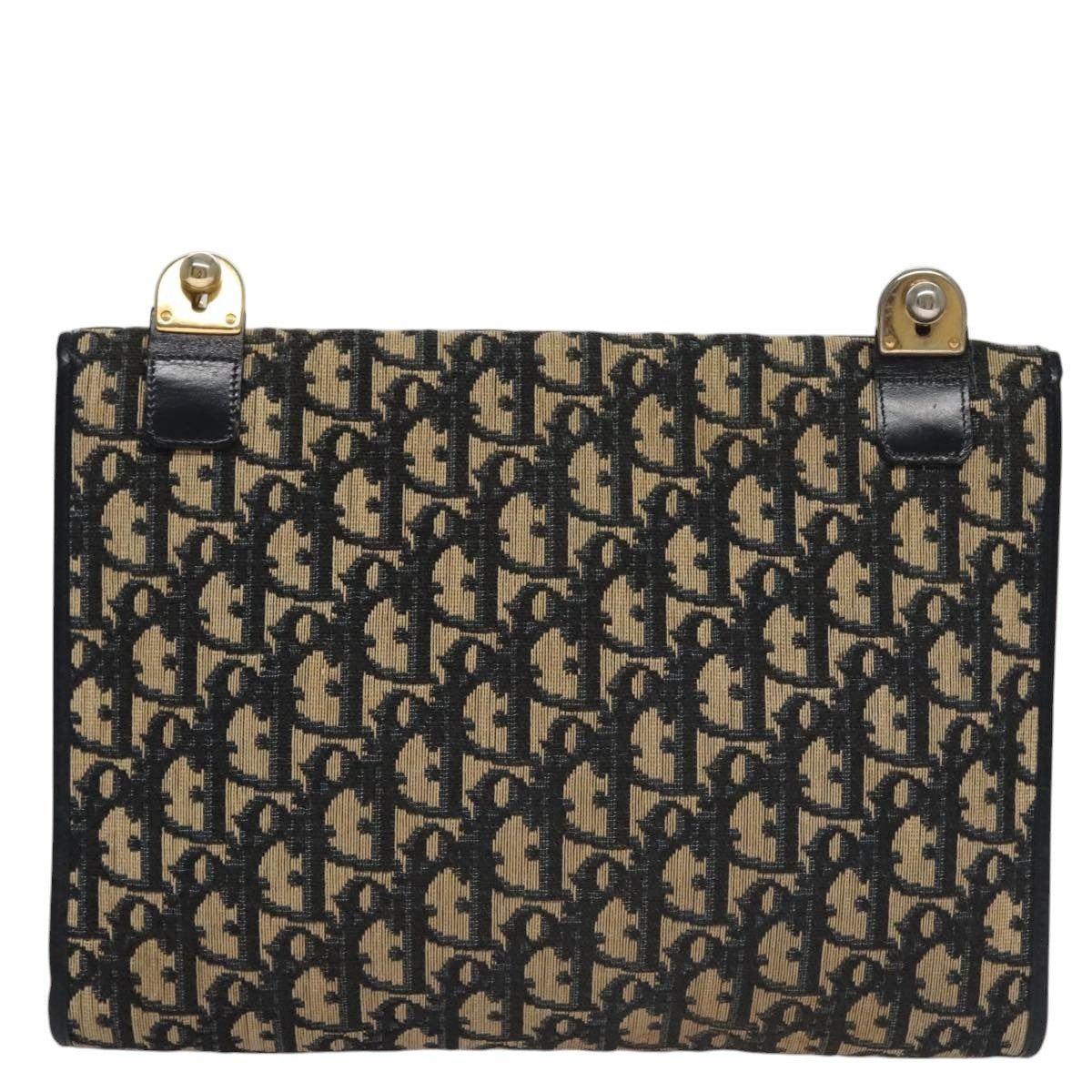 DIOR Trotter Canvas Shoulder Bag Navy
