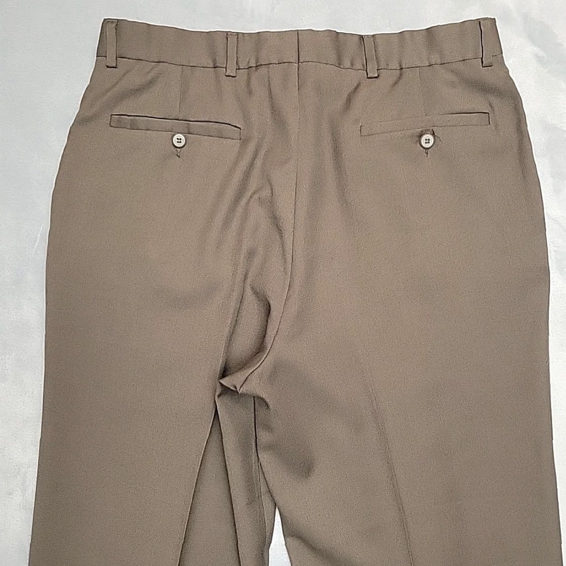 Vintage VINTAGE Louis Raphael Pants Mens 34x32 Wool Blend Pleated Cuffed Tailored Dress Slacks Brown 34 Inseam 32 Size US 34 / EU 50 - 7 Thumbnail