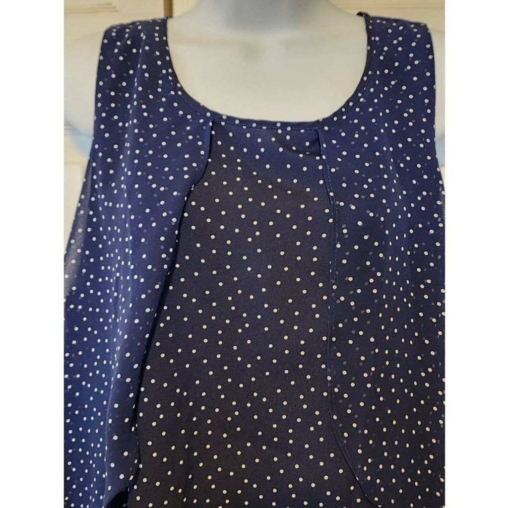 Other Motherhood Navy Polka-dots Blouse Size L / US 10 / IT 46 - 2 Thumbnail